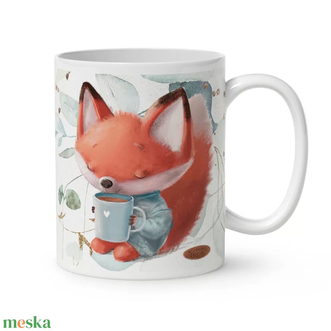 Kérd a neveddel - Kávés róka bögre - otthon & életmód - konyhafelszerelés, tálalás - tálalás - bögre & csésze - Meska.hu