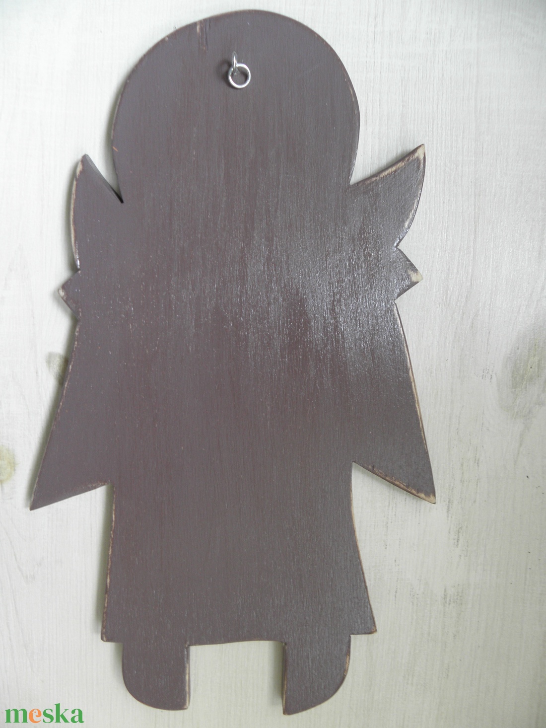 Kék angyalka - Egyedi, naiv stílusú festett fa  - otthon & életmód - dekoráció - dísztárgy - Meska.hu