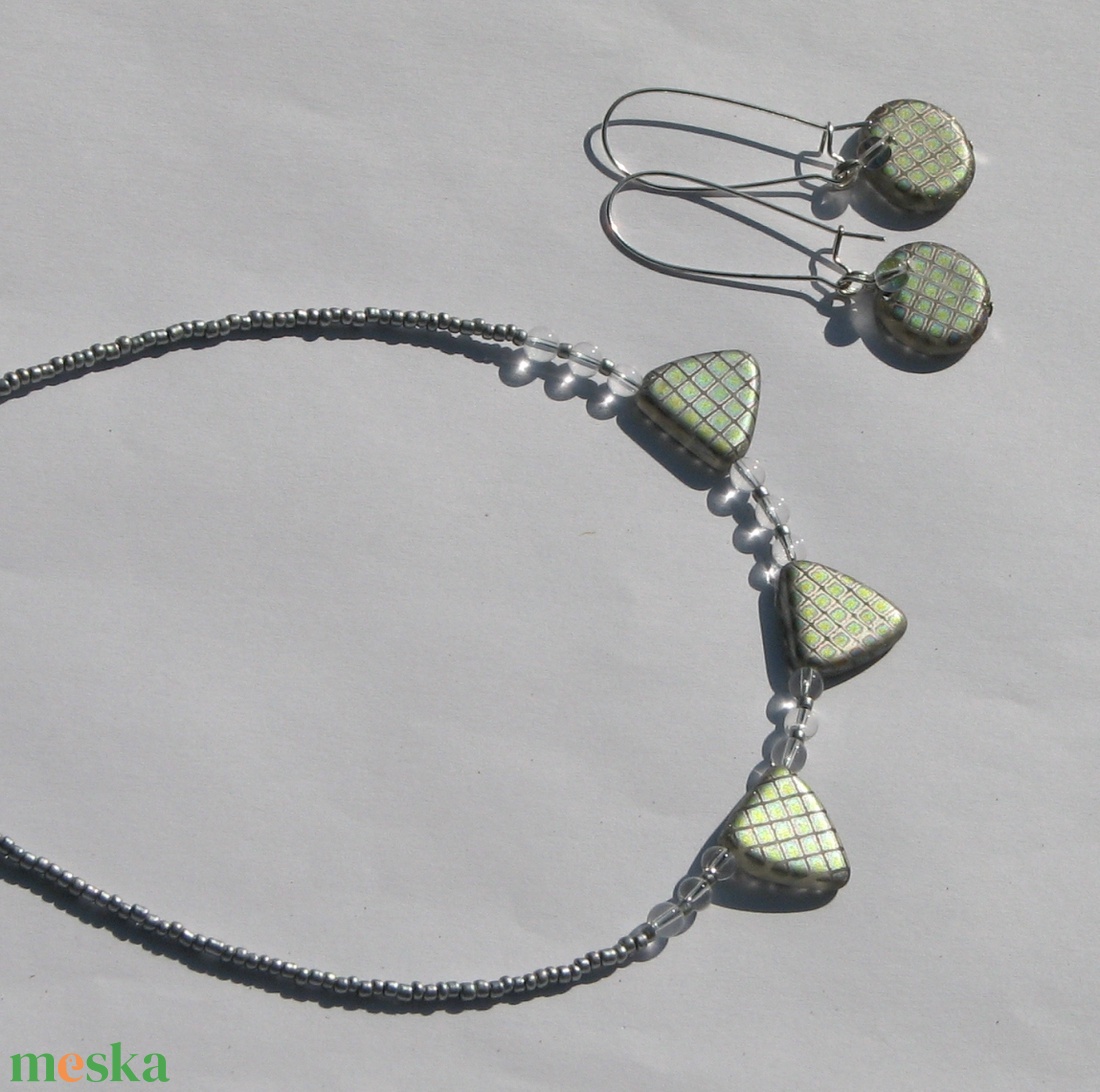 Hamvas szürke szett - ékszer - ékszerszett - Meska.hu