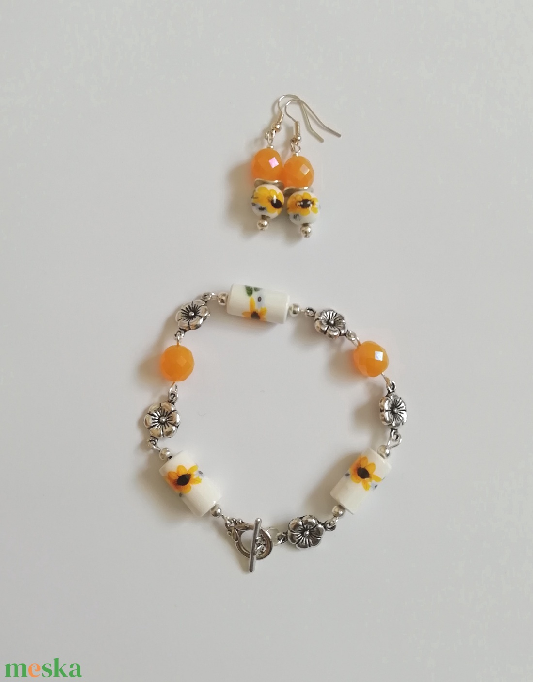 Napraforgók - szett - ékszer - ékszerszett - Meska.hu