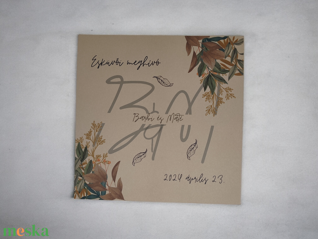 Természetes elegancia: A rusztikus esküvői meghívó - esküvő - meghívó & kártya - meghívó - Meska.hu