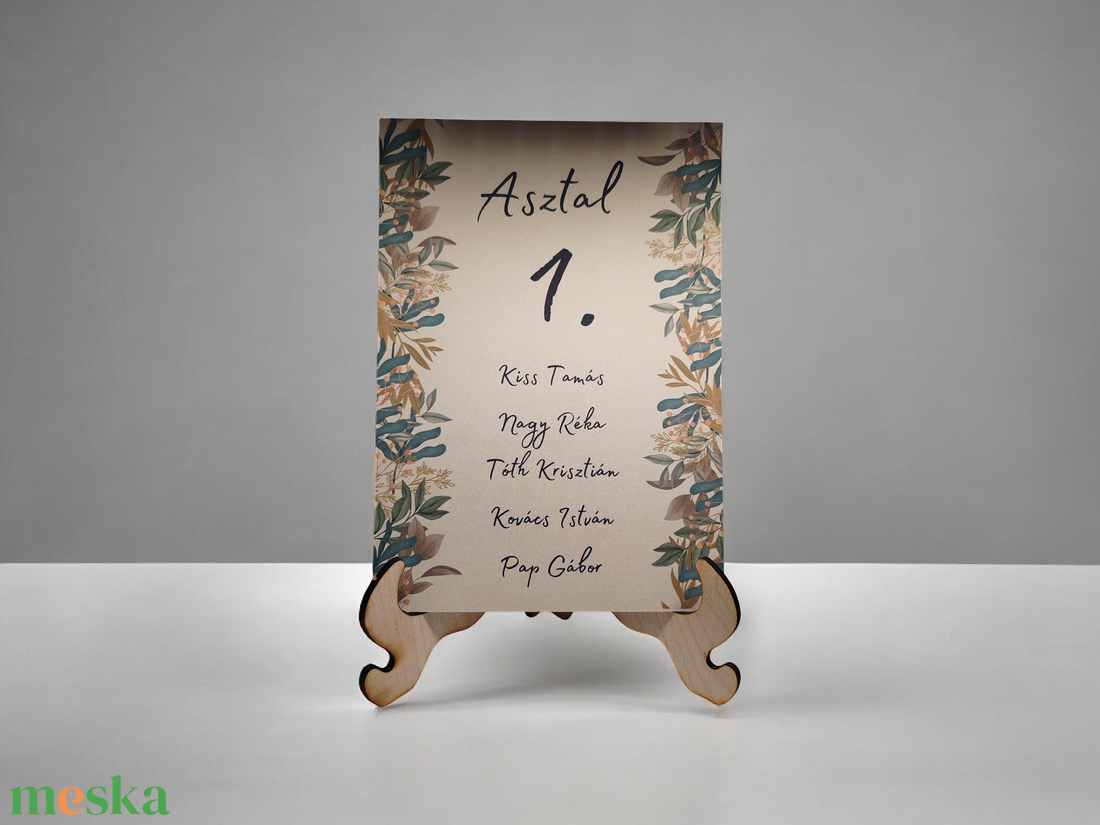 Rugalmas megoldás: Greenery stílusú ültetési rend - esküvő - meghívó & kártya - ültetési rend - Meska.hu