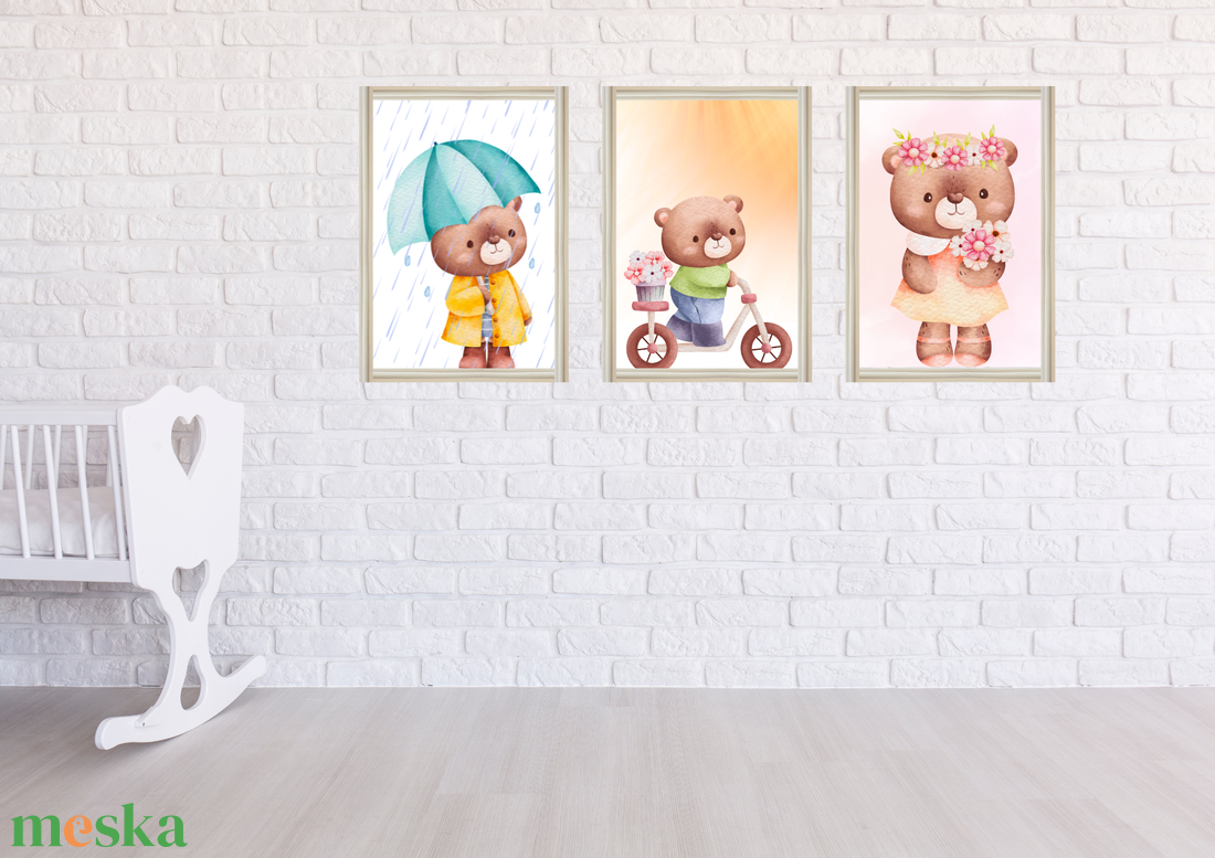 Kalandozó Mackók: Történetek a gyerekszobába - baba - mama - babaszoba dekoráció - babaszoba kép - Meska.hu