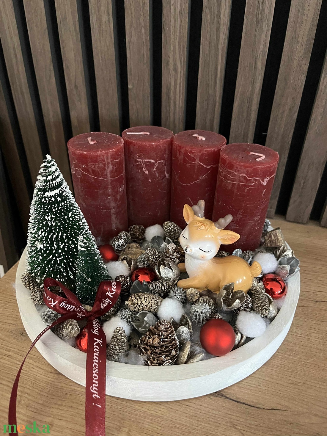 Őzikés adventi koszorú - karácsony - adventi díszek - adventi gyertyadíszek és koszorúdíszek - Meska.hu Őzikés adventi koszorú - karácsony - adventi díszek - adventi gyertyadíszek és koszorúdíszek - Meska.hu