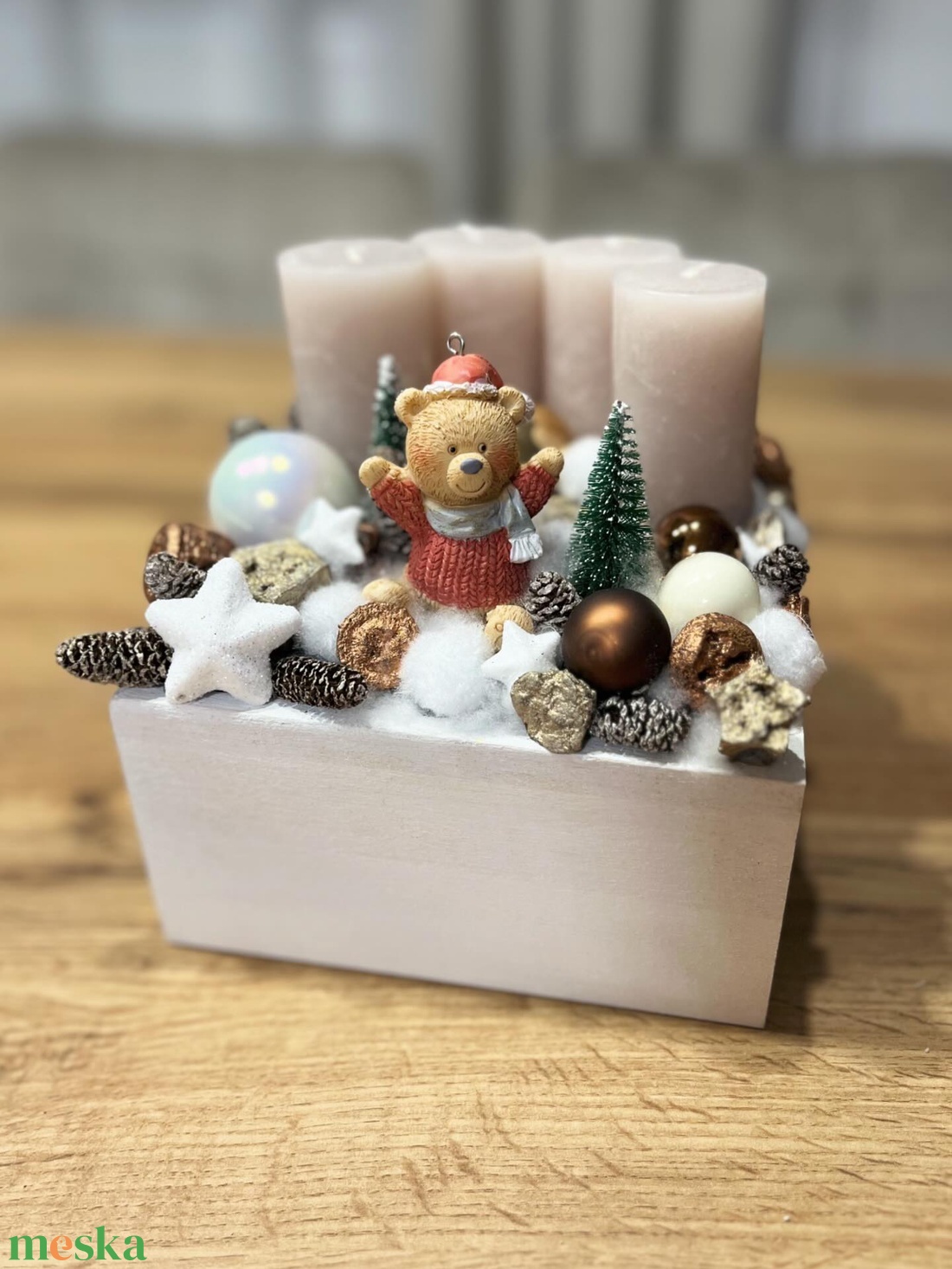 Macis adventi koszorú - karácsony - adventi díszek - adventi gyertyadíszek és koszorúdíszek - Meska.hu