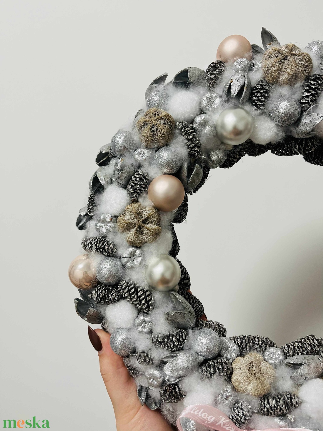 Ezüst kopogtató - otthon & életmód - dekoráció - ajtó- és ablak dekoráció - ajtódísz & kopogtató - Meska.hu