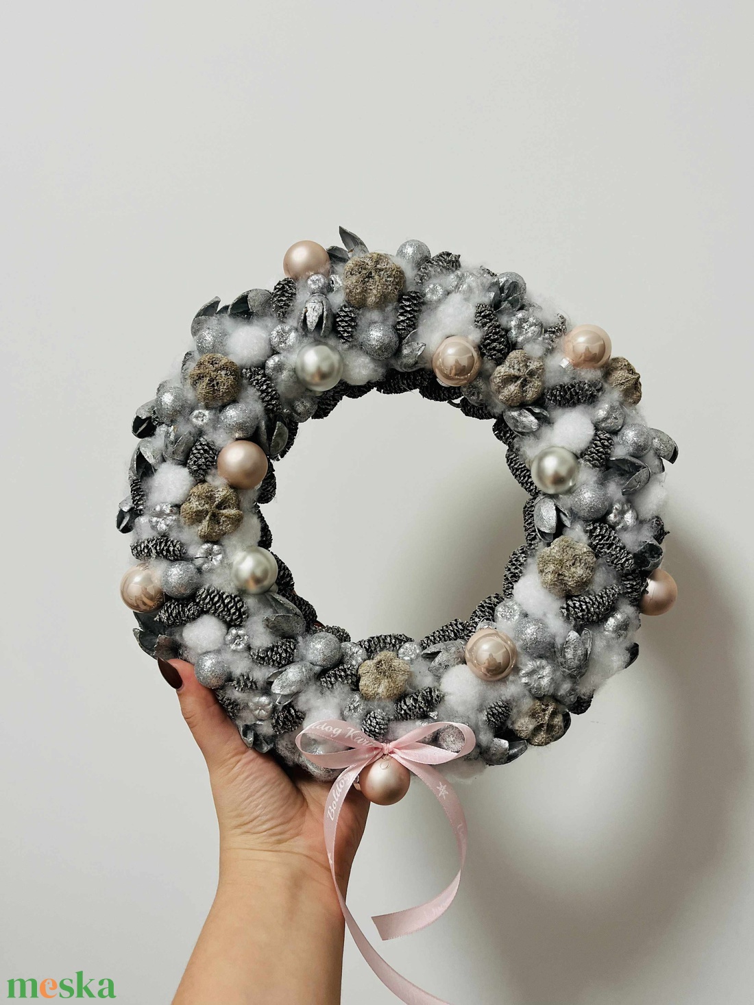 Ezüst kopogtató - otthon & életmód - dekoráció - ajtó- és ablak dekoráció - ajtódísz & kopogtató - Meska.hu