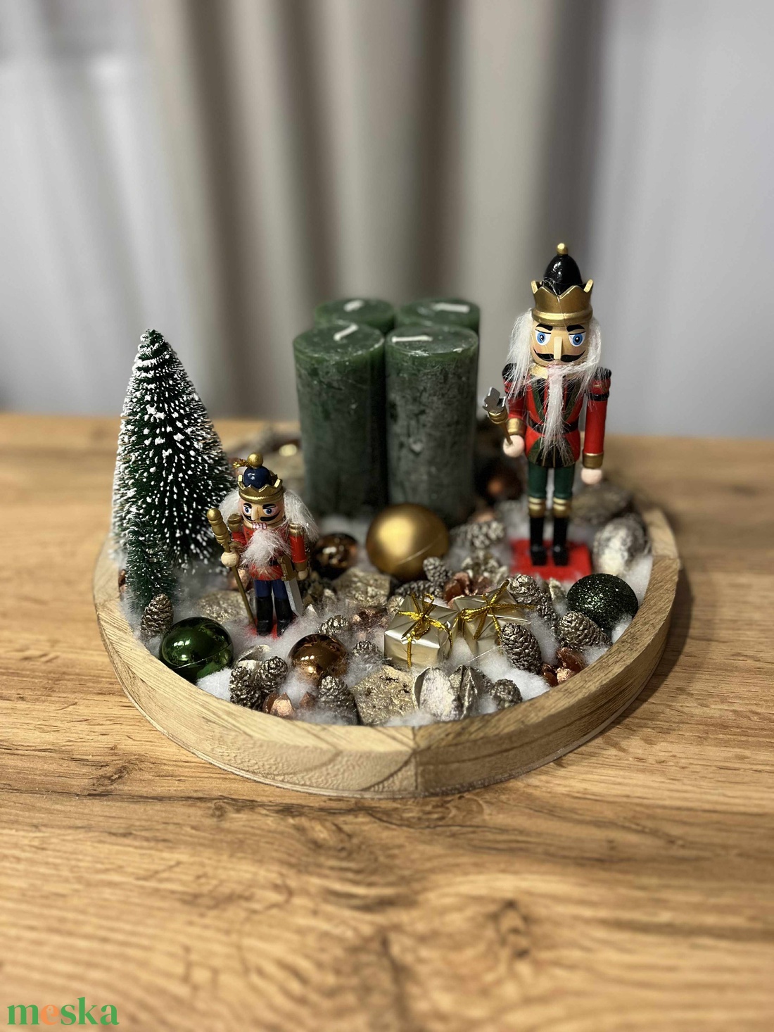 Diótörős adventi koszorú - karácsony - adventi díszek - adventi koszorú - Meska.hu