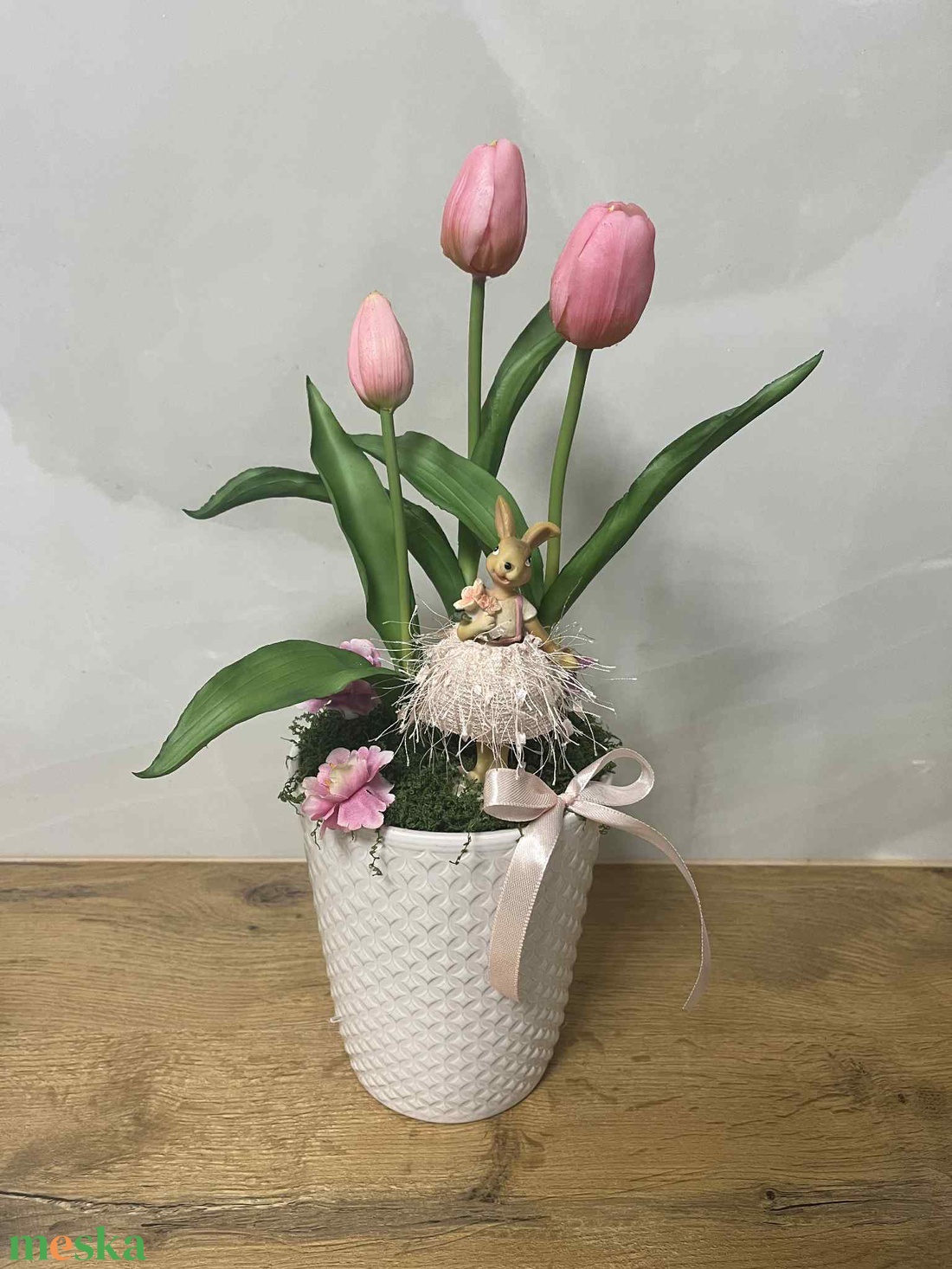 Tavaszi dekor - otthon & életmód - virágdekoráció - virágdíszek - virágdísz kaspóban - Meska.hu