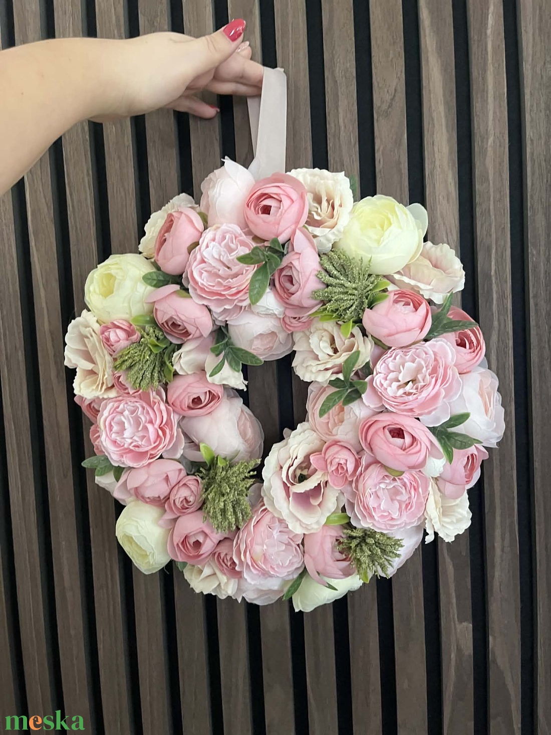 Tavaszi kopogtató - otthon & életmód - dekoráció - ajtó- és ablak dekoráció - ajtódísz & kopogtató - Meska.hu