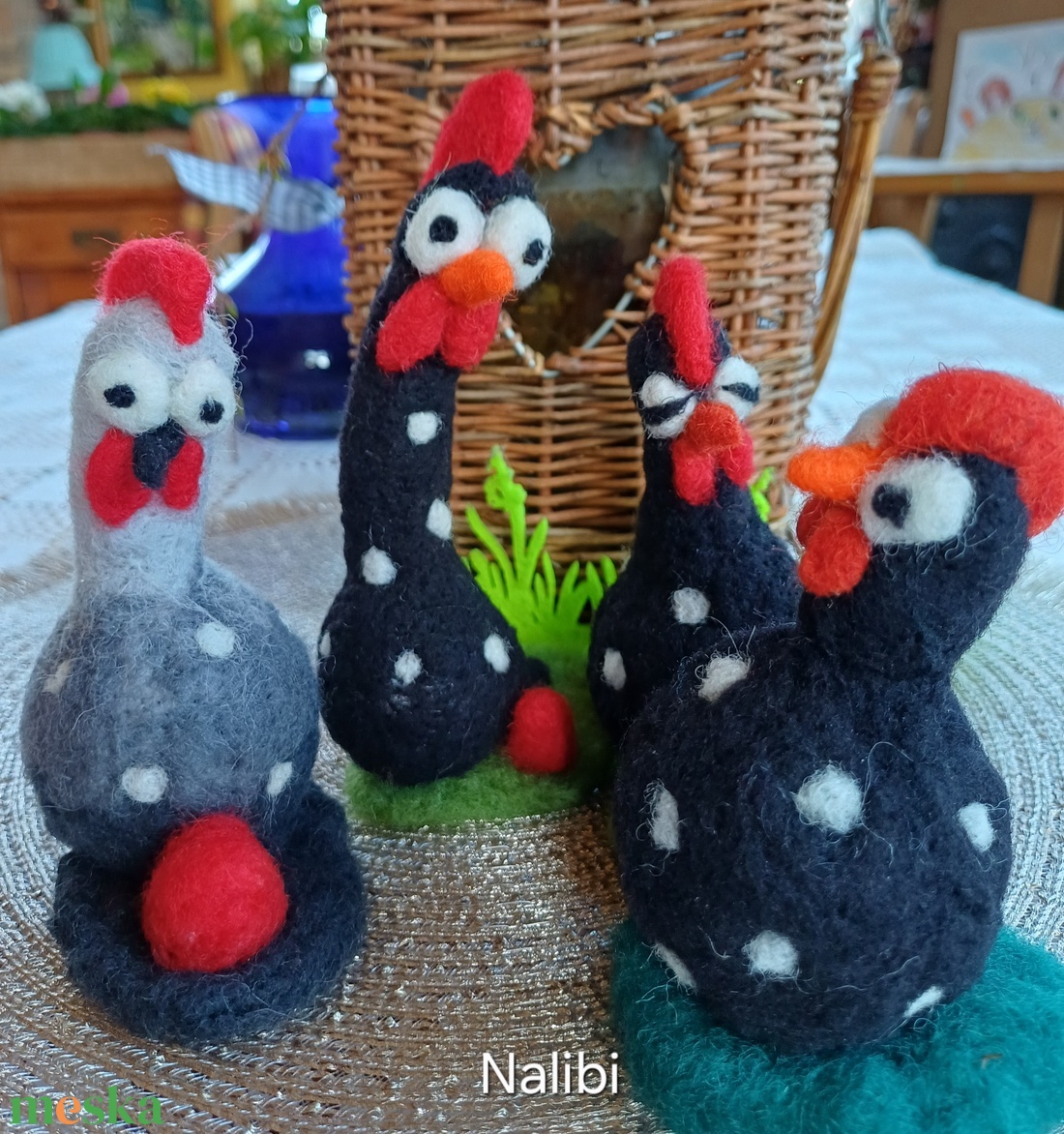 Tyúkocskák - ünnepi díszek, dekorációk - húsvéti díszek és dekorációk - húsvéti tojástartó - Meska.hu