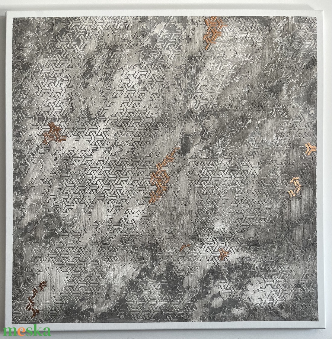 Absztrakt modern festmény 80x80 cm - otthon & életmód - dekoráció - kép & falikép - vászonkép - Meska.hu