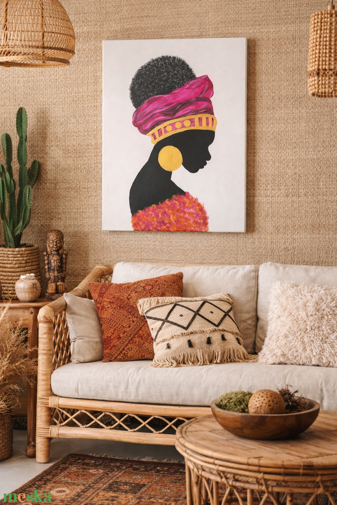 Boho akril falikép 50x70 cm - otthon & életmód - dekoráció - kép & falikép - vászonkép - Meska.hu