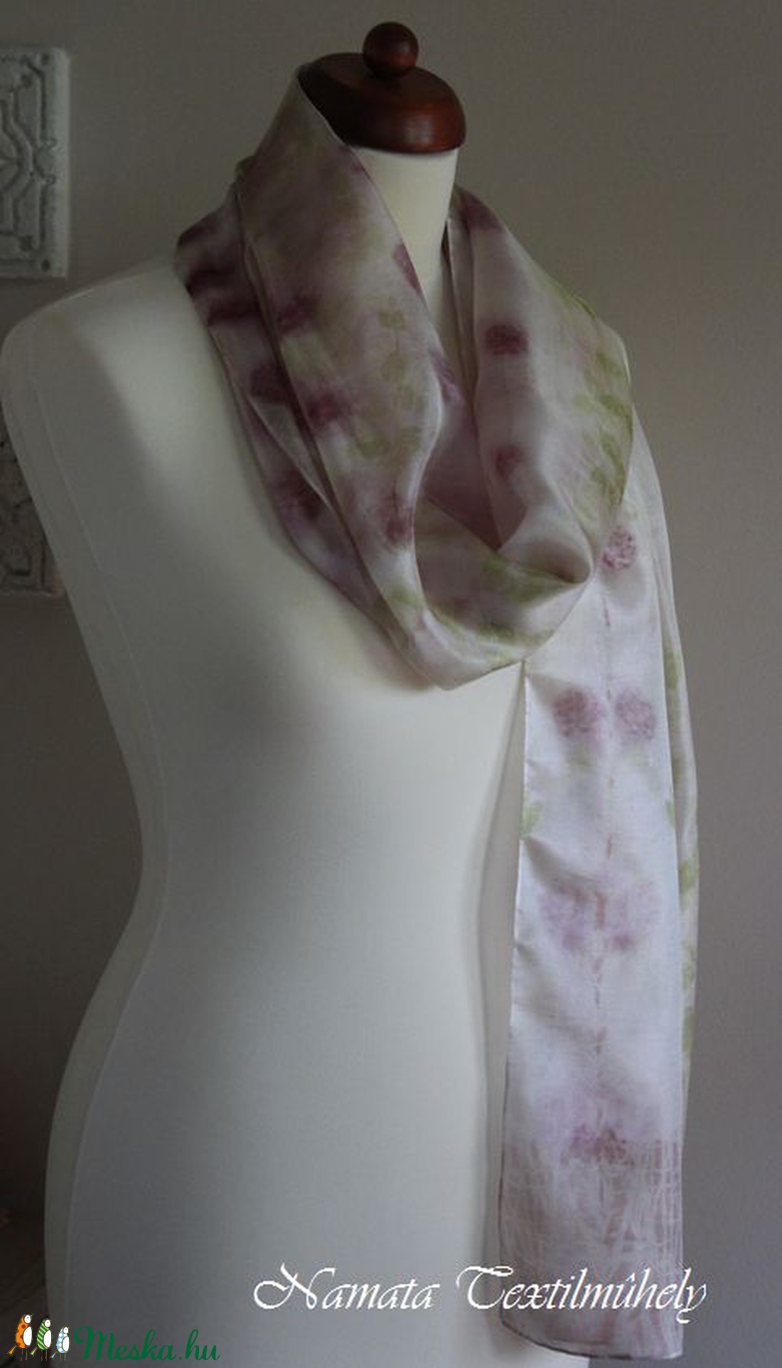 Tavasz - ecoprint selyemkendő - - Meska.hu Tavasz - ecoprint selyemkendő - - Meska.hu