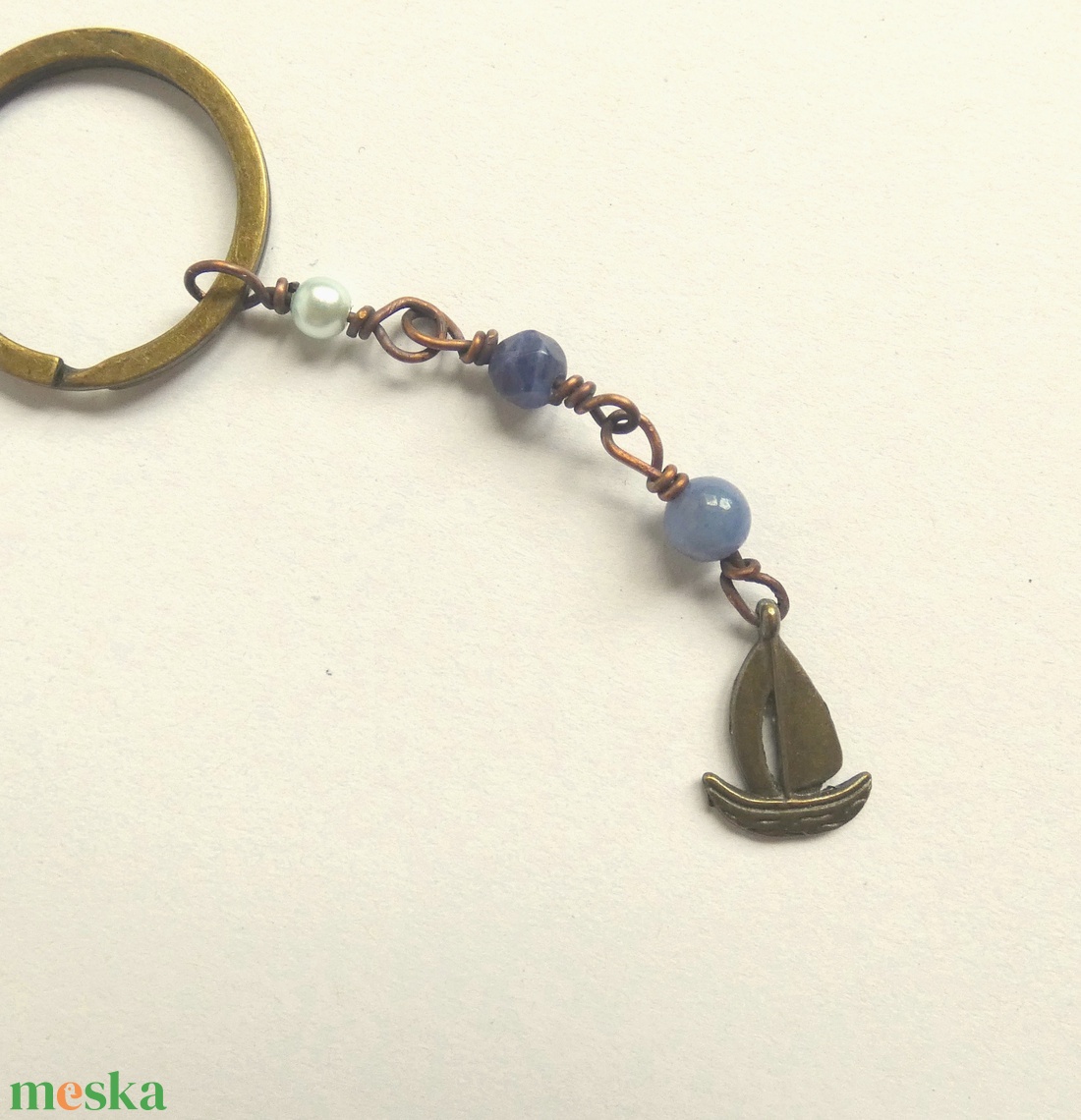 Vitorlát bonts! ásványos kulcstartó - táska & tok - kulcstartó & táskadísz - táskadísz - Meska.hu