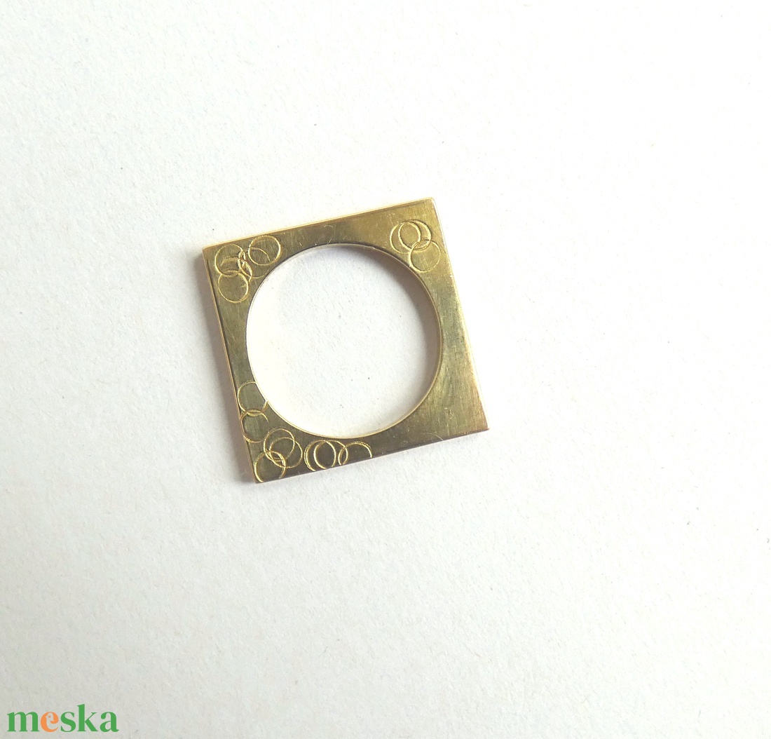 Kétarcú sárgaréz gyűrű - ékszer - gyűrű - statement gyűrű - Meska.hu