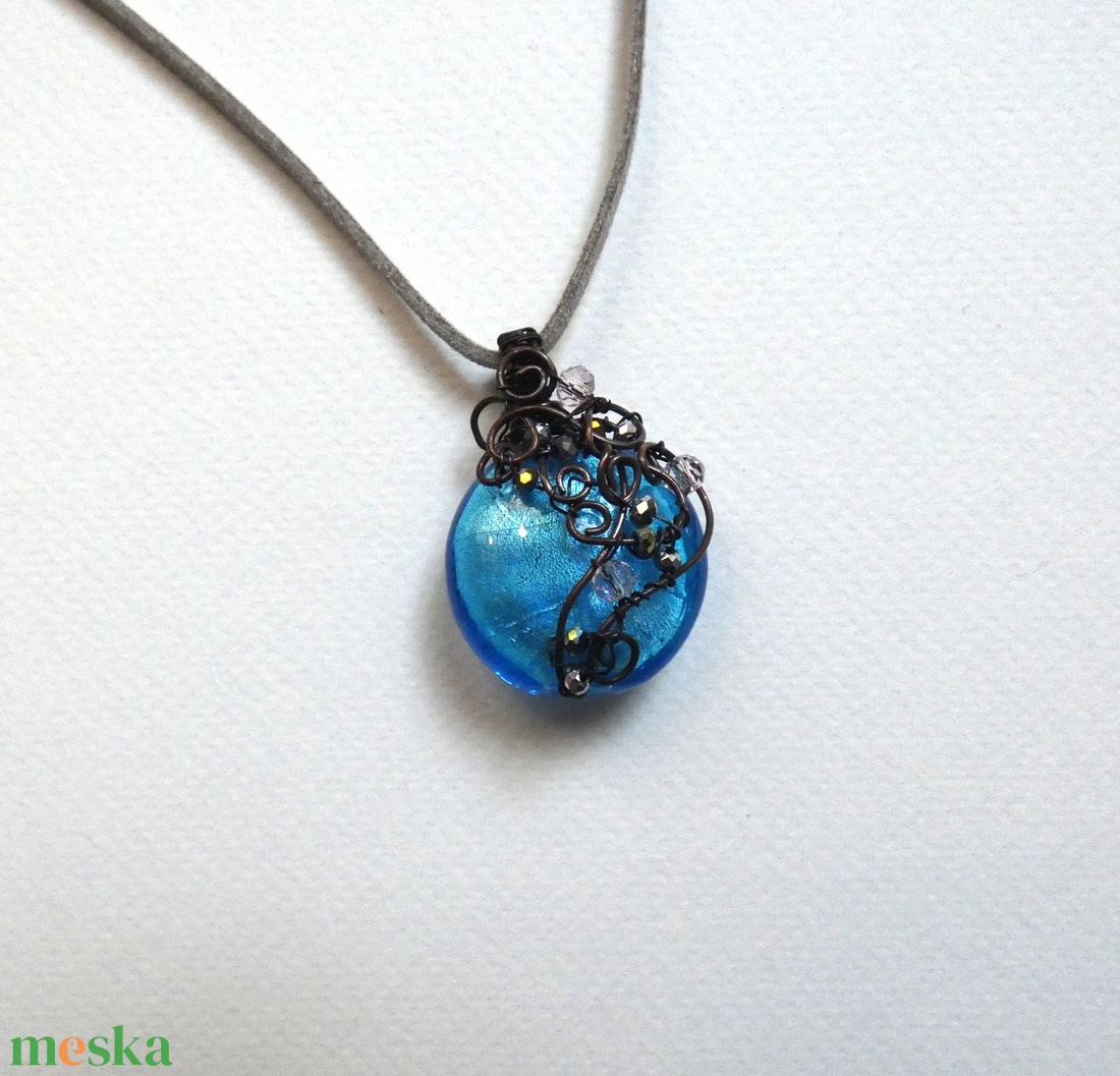 Megfagyott Murano medál - ékszer - nyaklánc - medál - Meska.hu