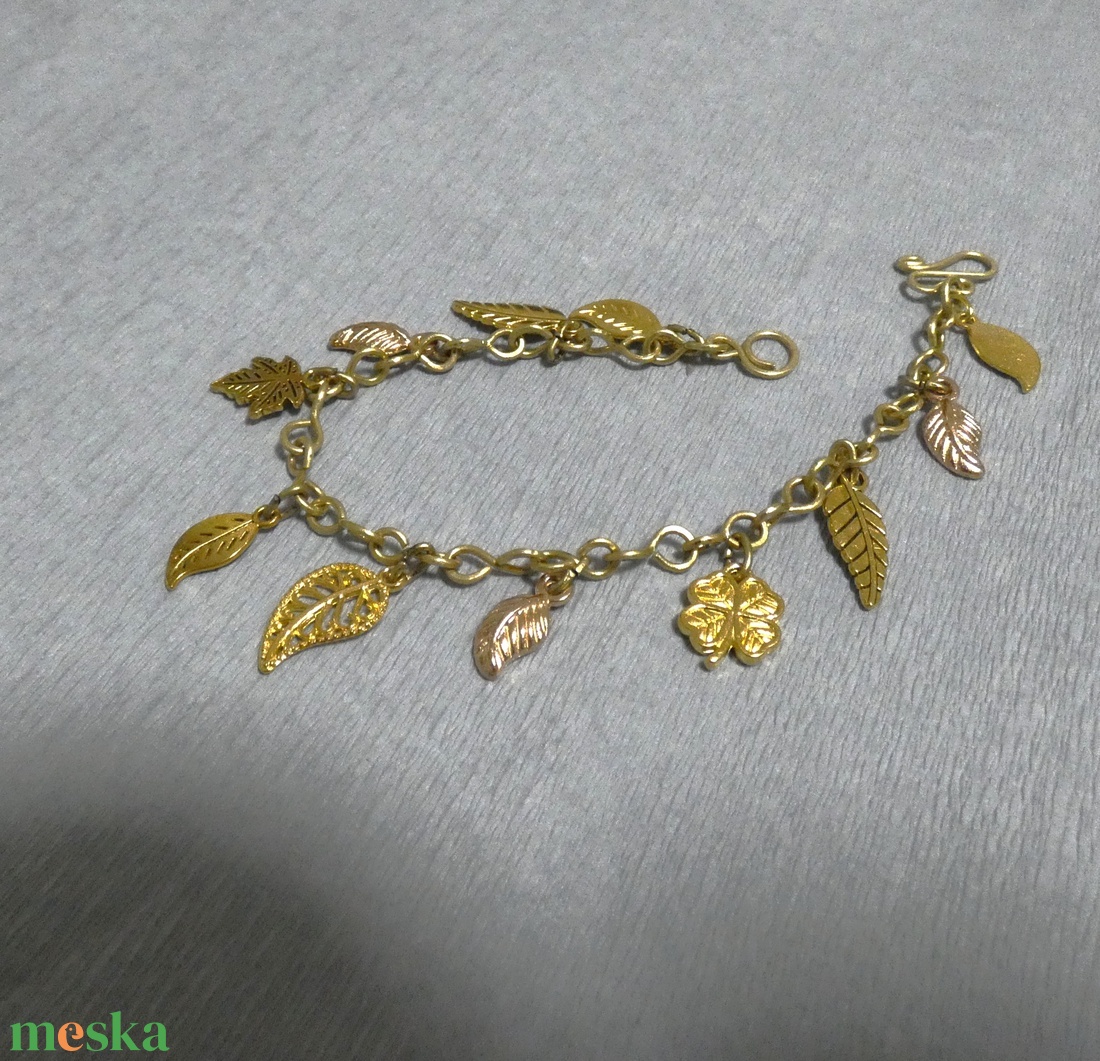 Ragyogó sárga réz karkötő - ékszer - karkötő - charm karkötő - Meska.hu