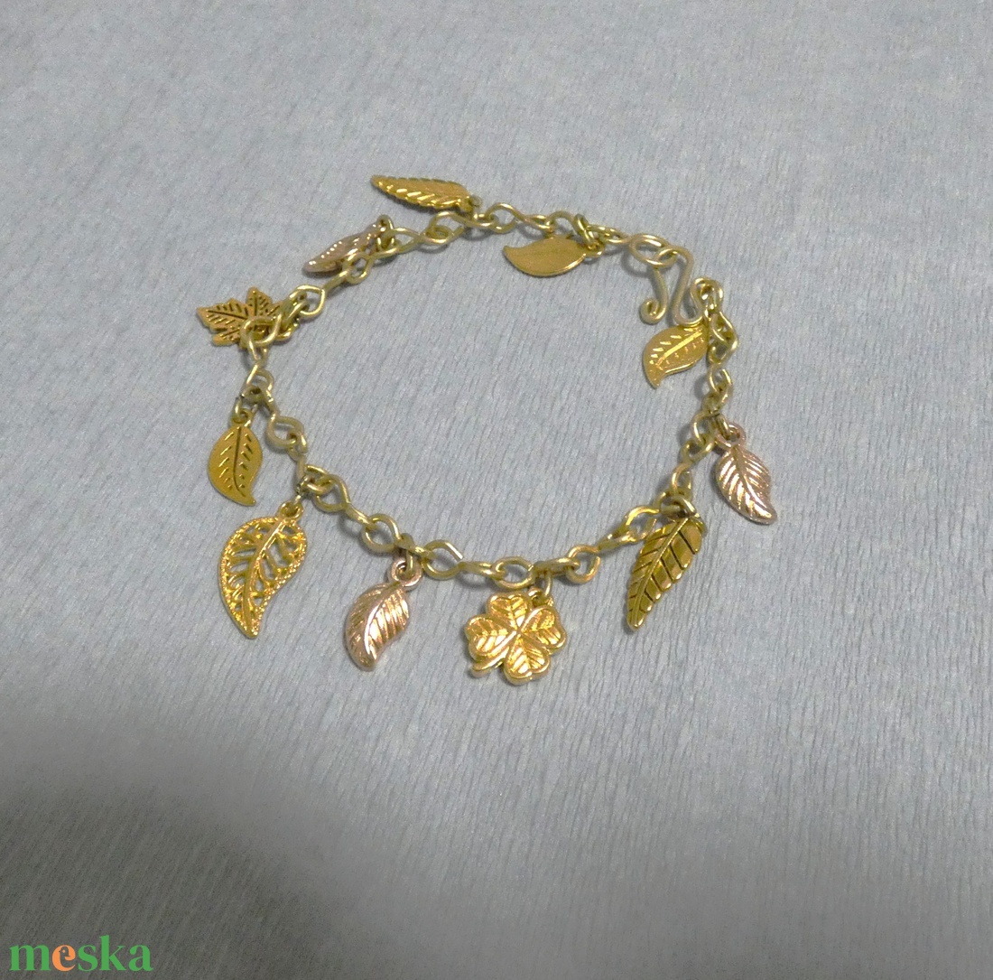 Ragyogó sárga réz karkötő - ékszer - karkötő - charm karkötő - Meska.hu