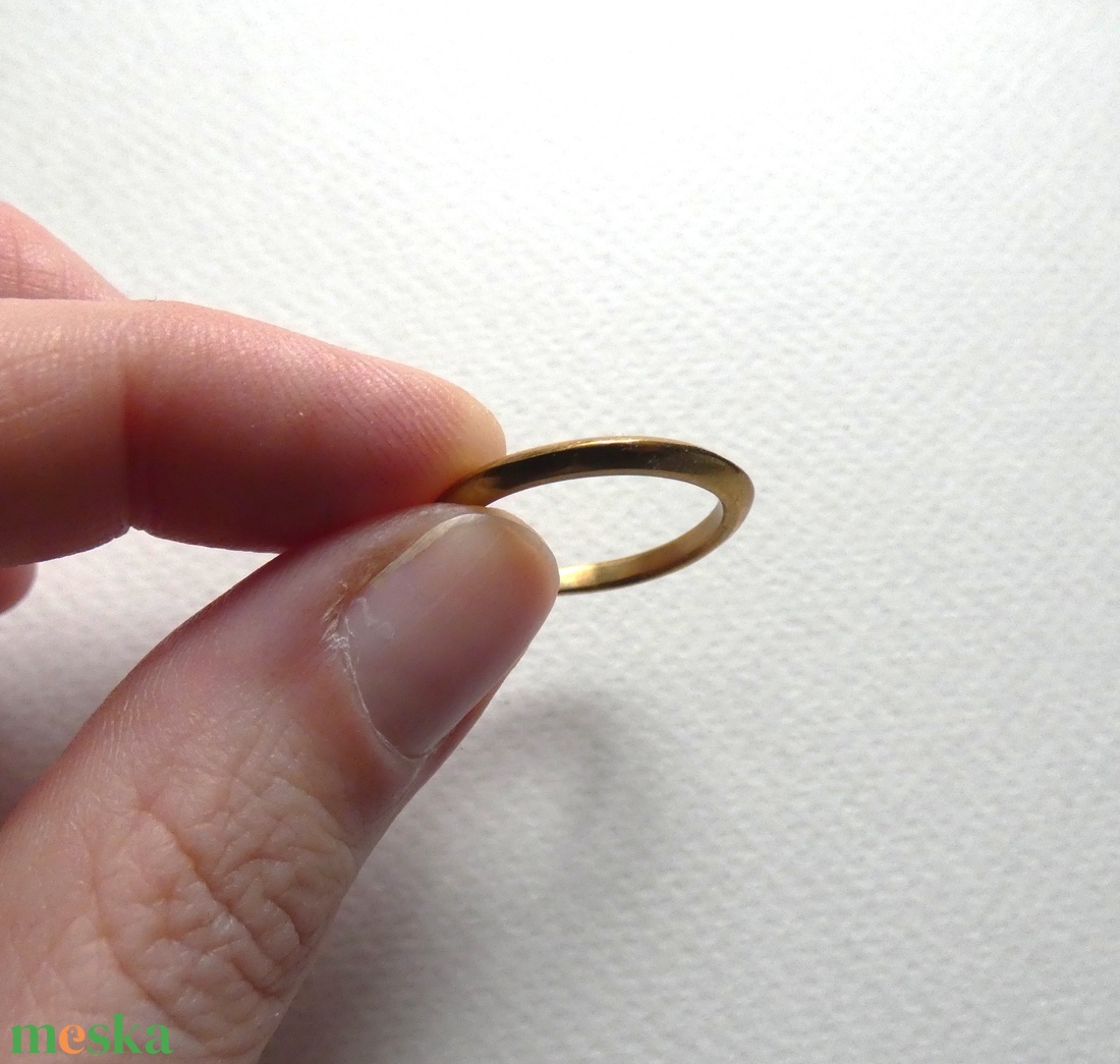 Aranyló karika rét gyűrű - ékszer - gyűrű - kerek gyűrű - Meska.hu