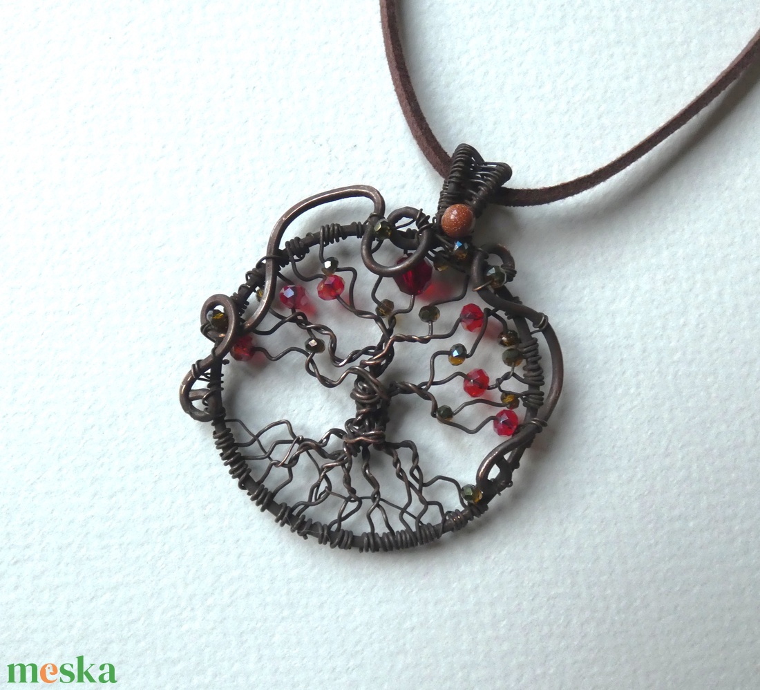 Életfa gyümölcsei réz medál - ékszer - nyaklánc - medál - Meska.hu