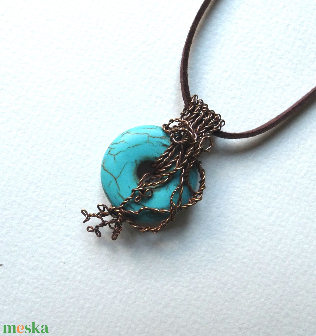 Türkinit fánk réz medál - ékszer - nyaklánc - medál - Meska.hu