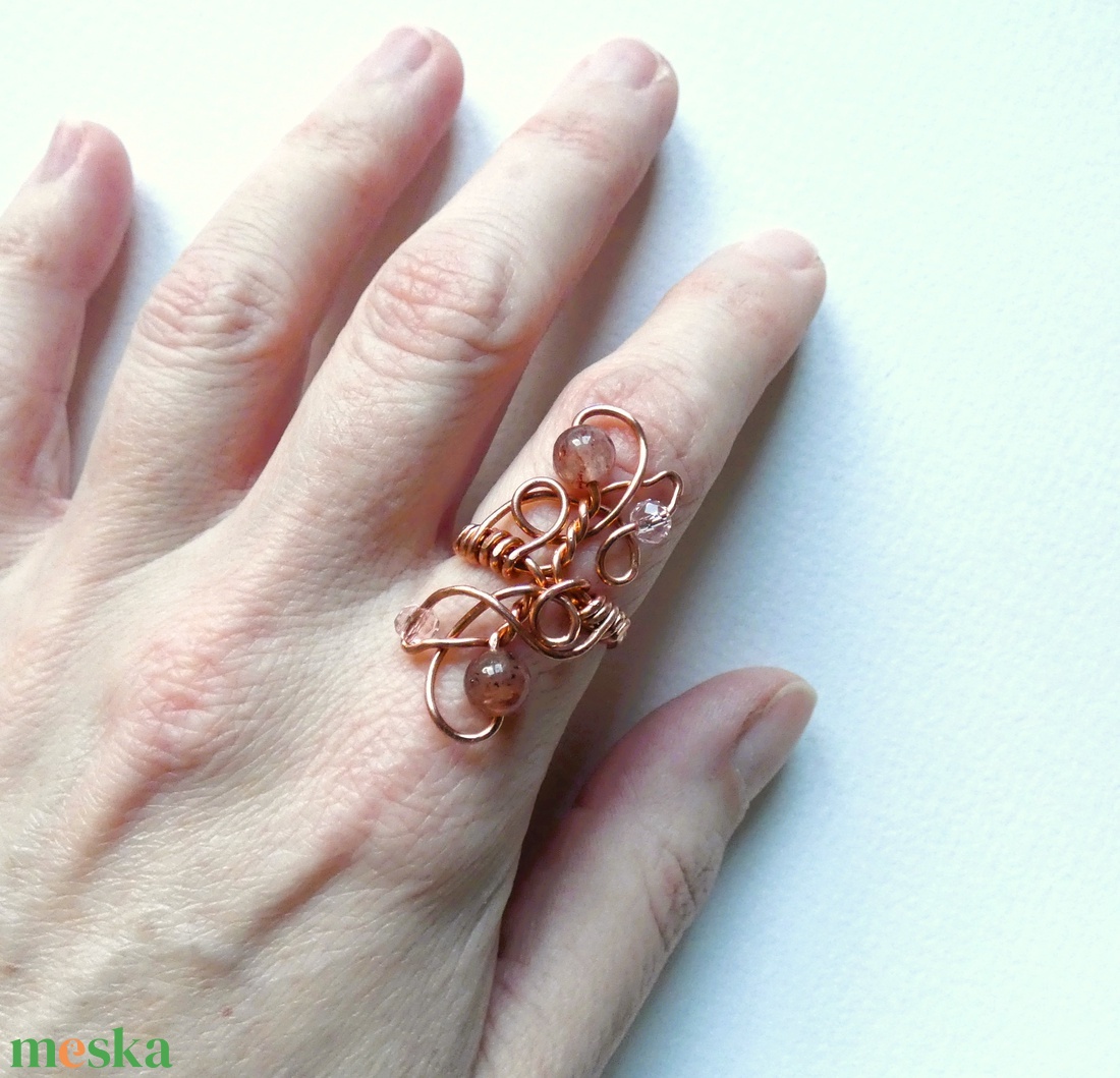 Érzékek útján réz gyűrű - ékszer - gyűrű - fonódó gyűrű - Meska.hu