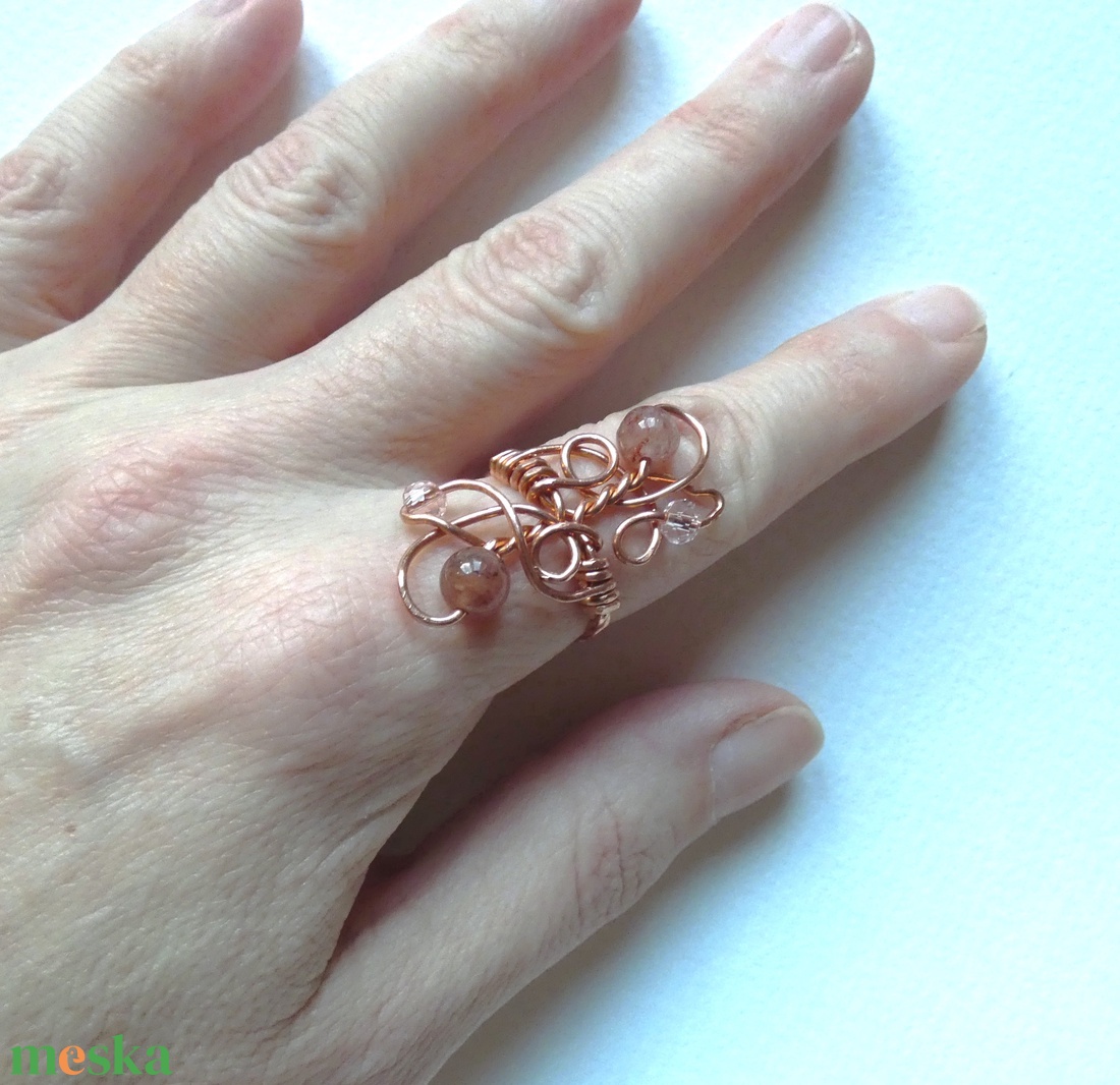Érzékek útján réz gyűrű - ékszer - gyűrű - fonódó gyűrű - Meska.hu