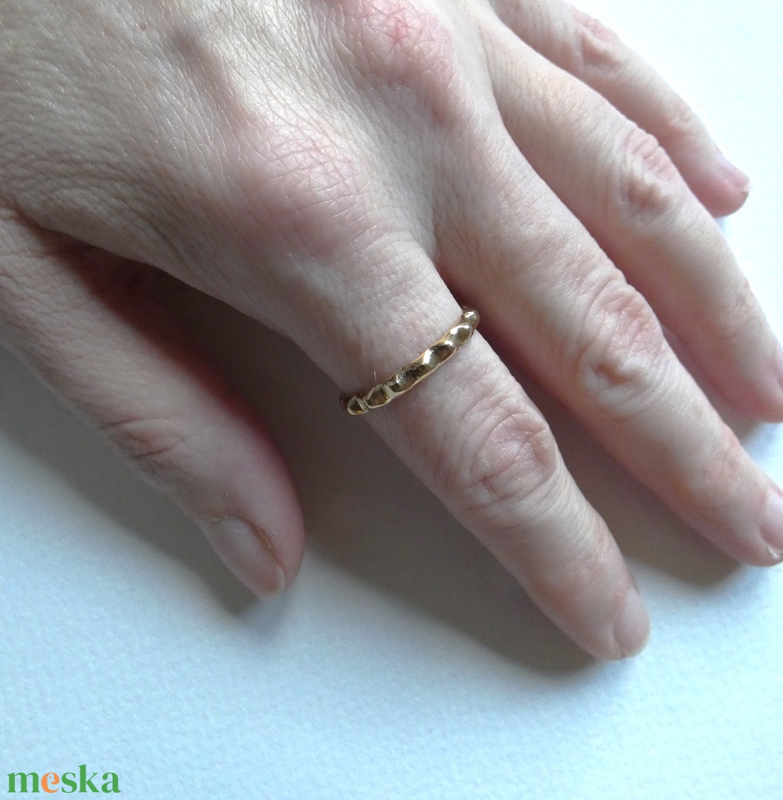 Dimbek, dombok - sárgaréz gyűrű - ékszer - gyűrű - kerek gyűrű - Meska.hu