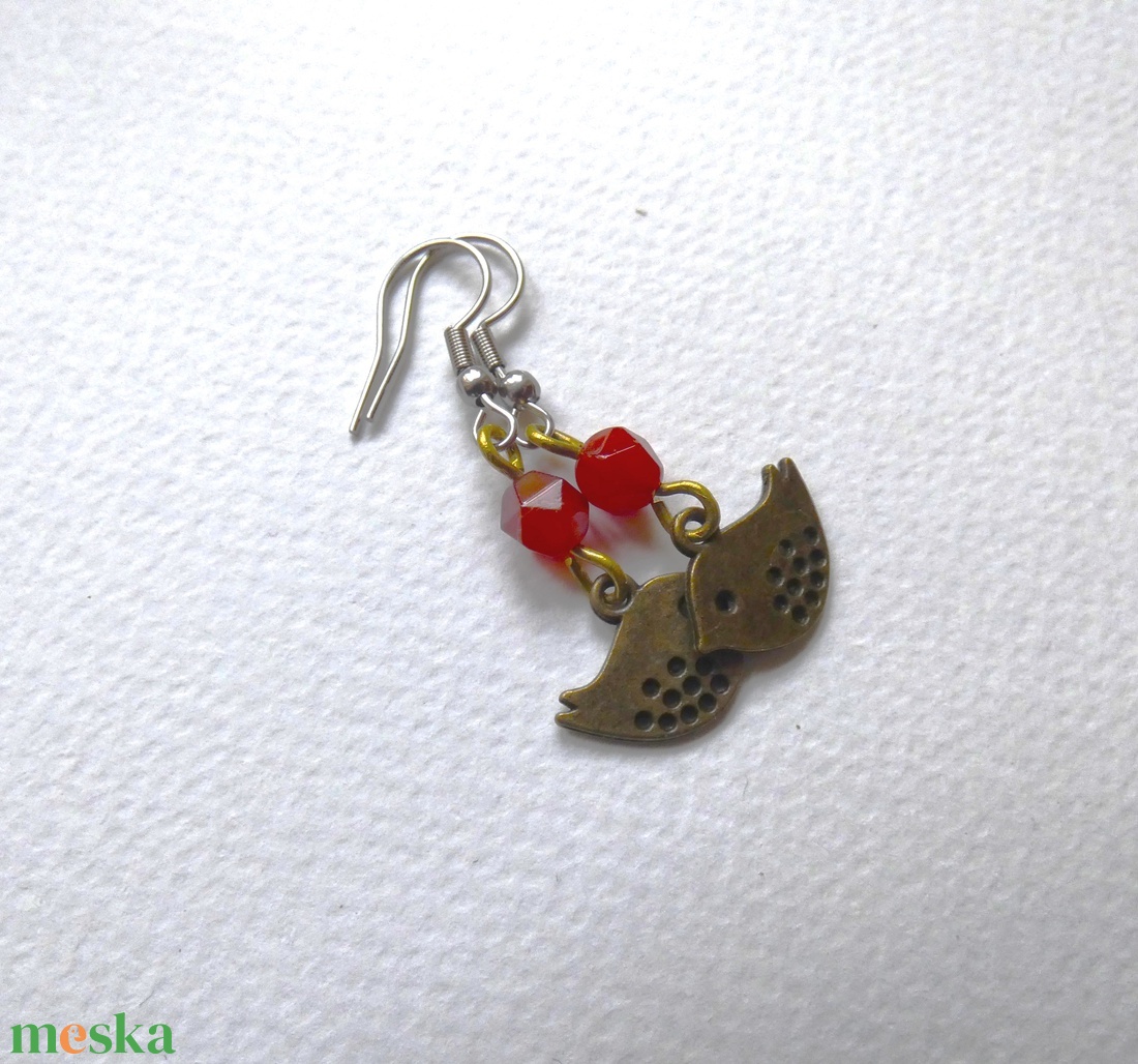 Madárszerelem fülbevaló - ékszer - fülbevaló - lógó fülbevaló - Meska.hu
