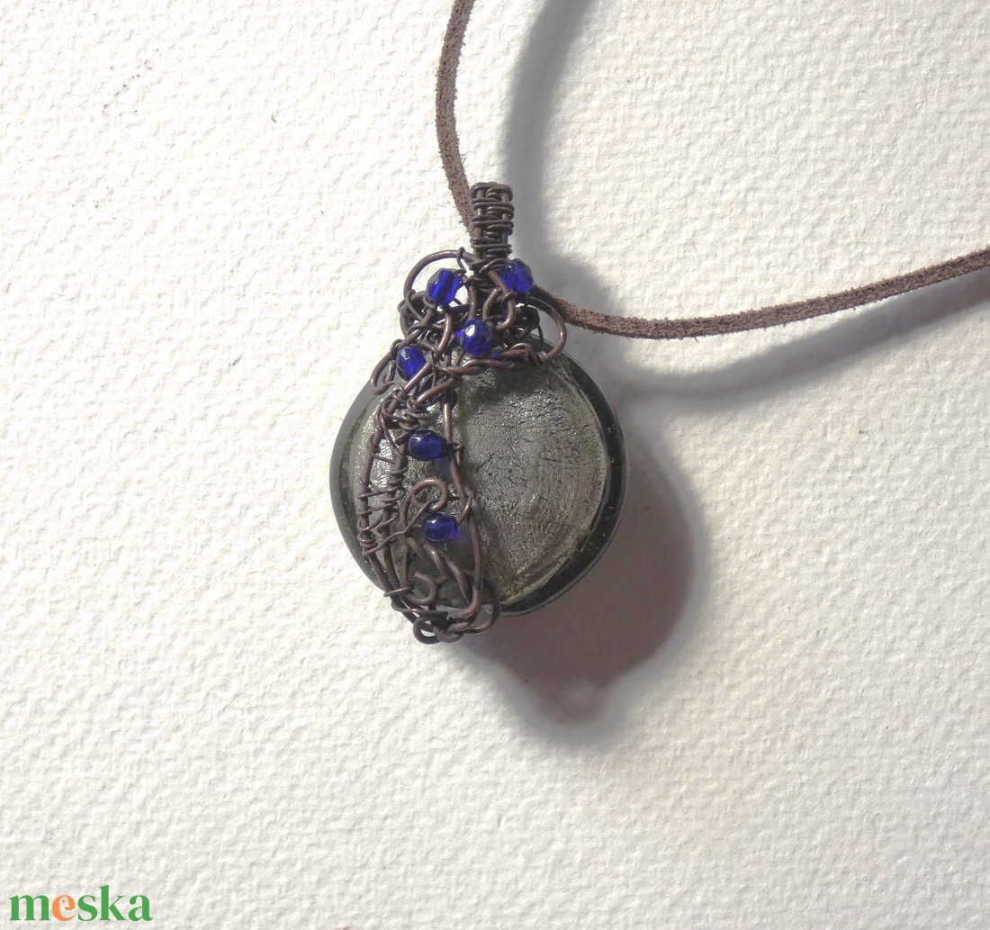 Esőfelhők réz medál - ékszer - nyaklánc - medál - Meska.hu