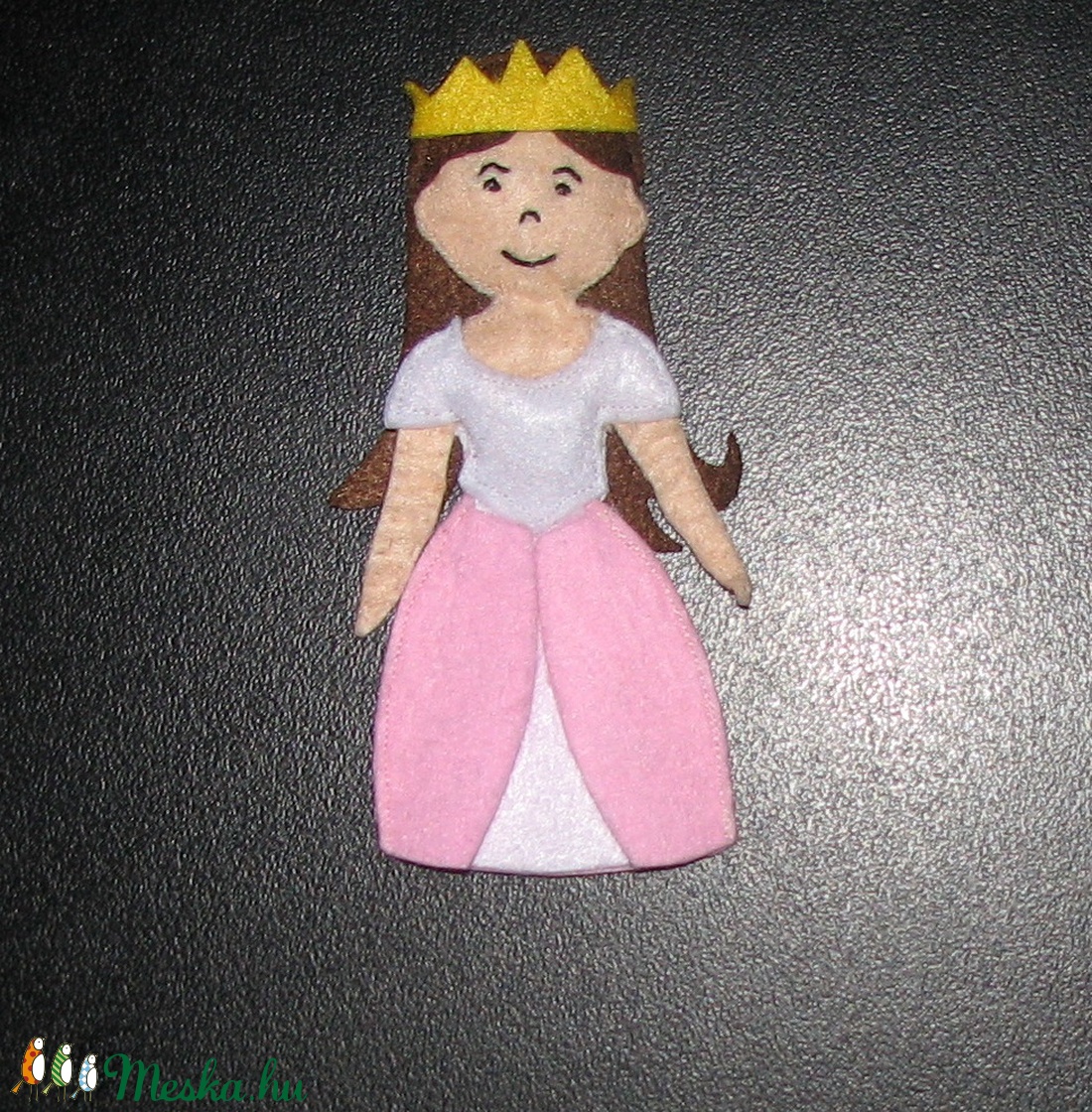 Hercegnős falvédő ujjbábokkal klasszikus mesékhez - rózsaszín -  - Meska.hu