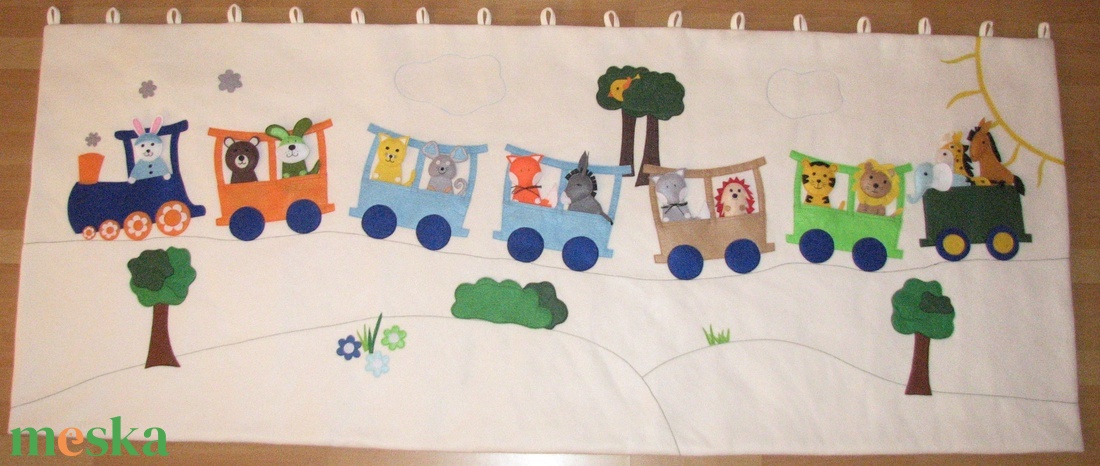 Vonatos falvédő  200X80 -  - Meska.hu