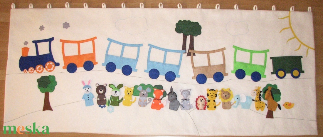 Vonatos falvédő  200X80 -  - Meska.hu