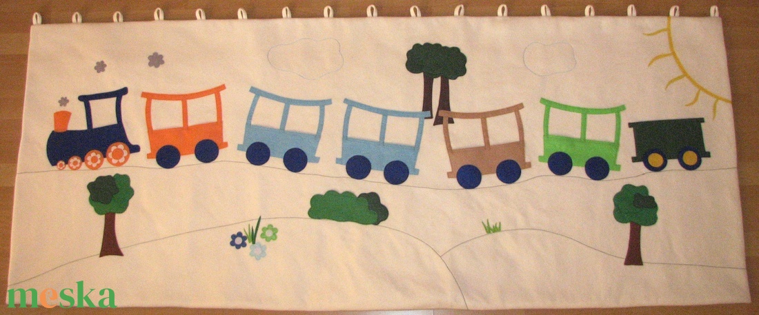 Vonatos falvédő  200X80 -  - Meska.hu