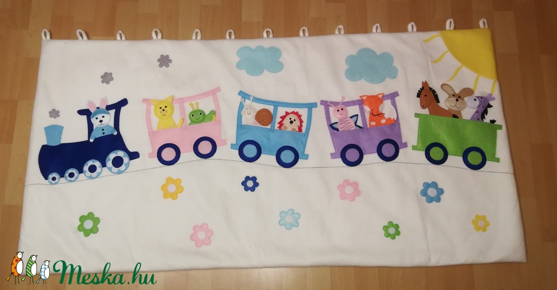 Vonatos gyerek falvédő / játék / falikép/  - rendelésre -  - Meska.hu