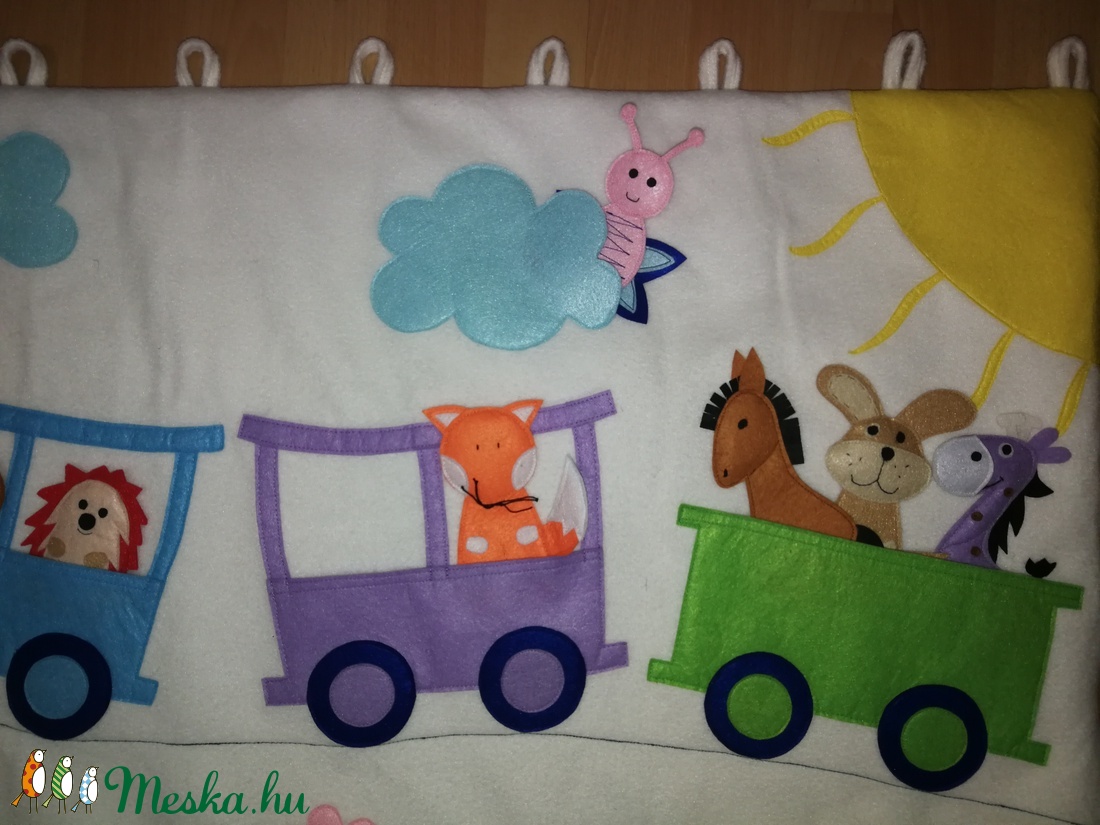 Vonatos gyerek falvédő / játék / falikép/  - rendelésre -  - Meska.hu