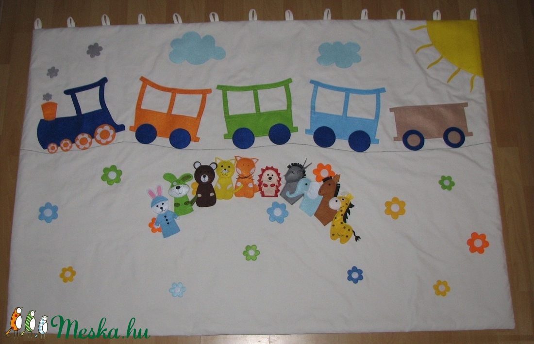 Vonatos gyerek falvédő / játék / falikép/  -  - Meska.hu