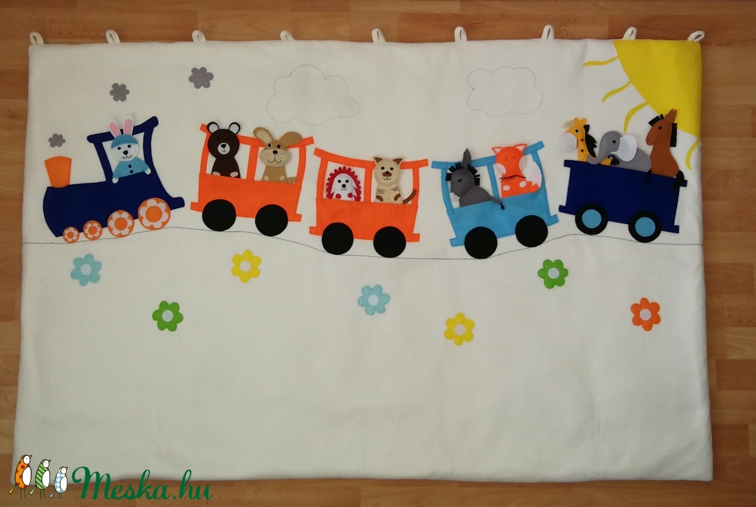 Vonatos gyerek, baba falvédő  -  - Meska.hu