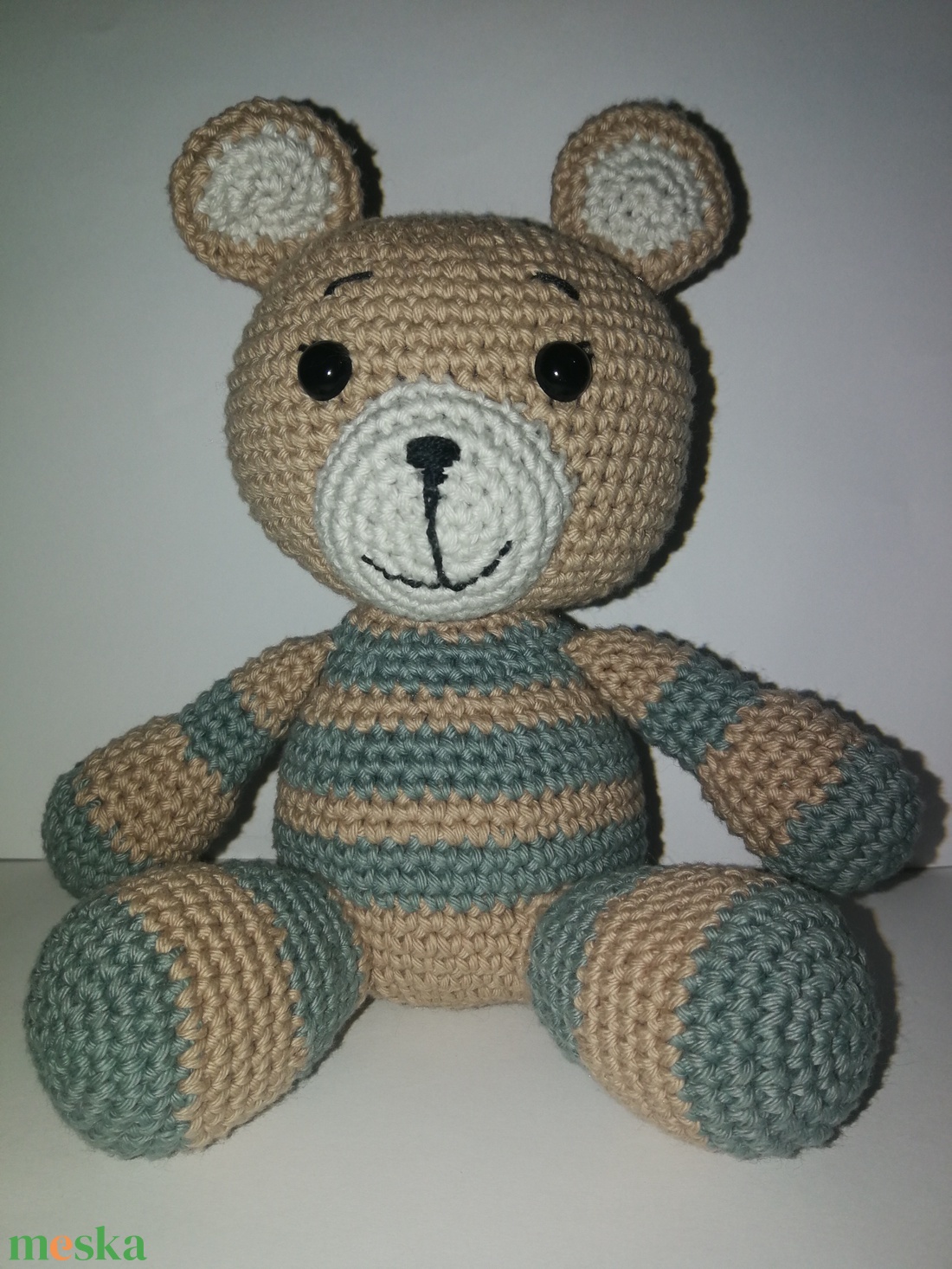 Horgolt világosbarna csíkos Maci _Amigurumi figura - játék & sport - plüssállat & játékfigura - maci - Meska.hu Horgolt világosbarna csíkos Maci _Amigurumi figura - játék & sport - plüssállat & játékfigura - maci - Meska.hu