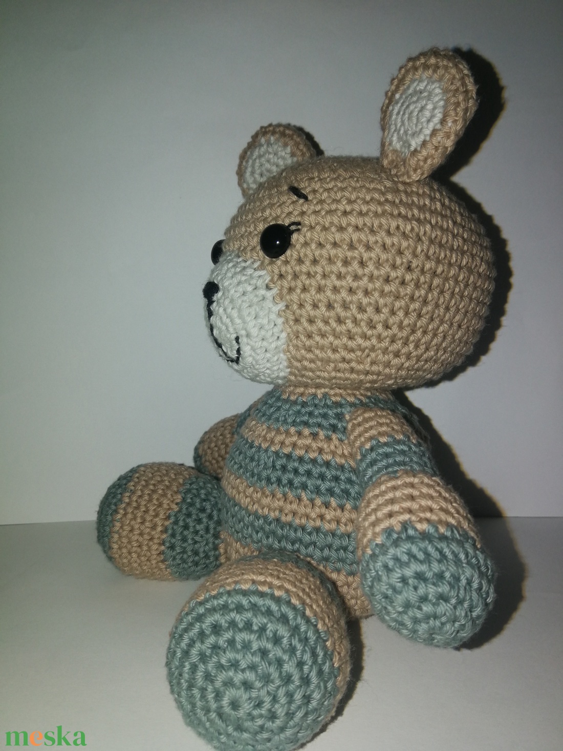 Horgolt világosbarna csíkos Maci _Amigurumi figura - játék & sport - plüssállat & játékfigura - maci - Meska.hu Horgolt világosbarna csíkos Maci _Amigurumi figura - játék & sport - plüssállat & játékfigura - maci - Meska.hu