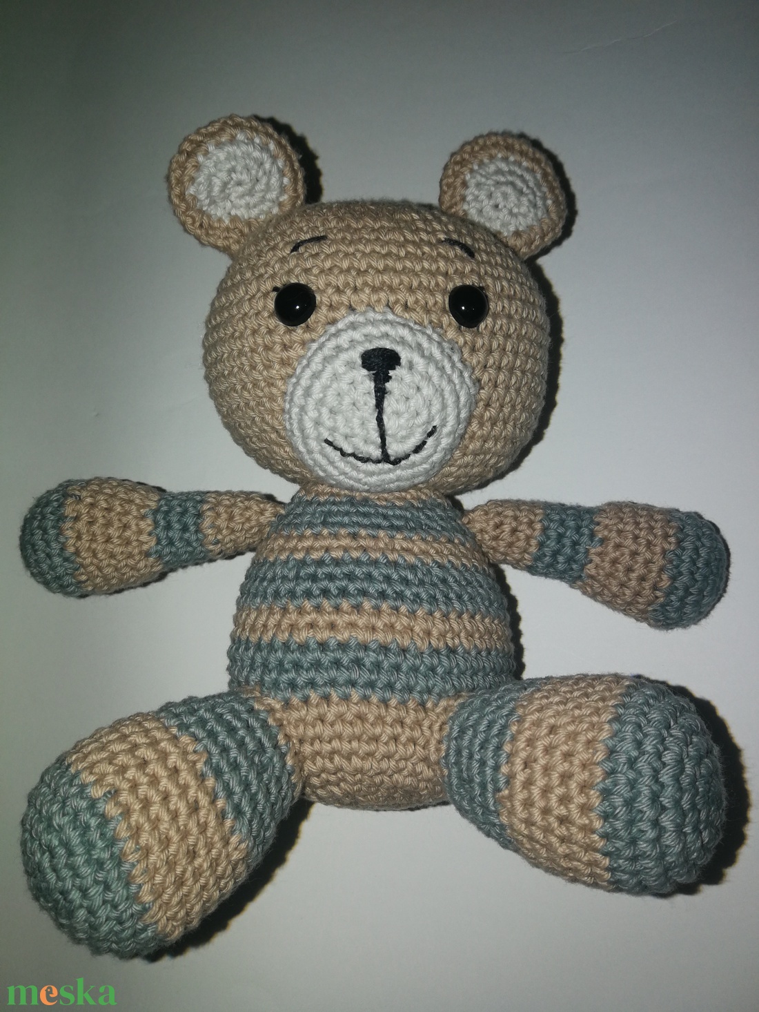 Horgolt világosbarna csíkos Maci _Amigurumi figura - játék & sport - plüssállat & játékfigura - maci - Meska.hu Horgolt világosbarna csíkos Maci _Amigurumi figura - játék & sport - plüssállat & játékfigura - maci - Meska.hu