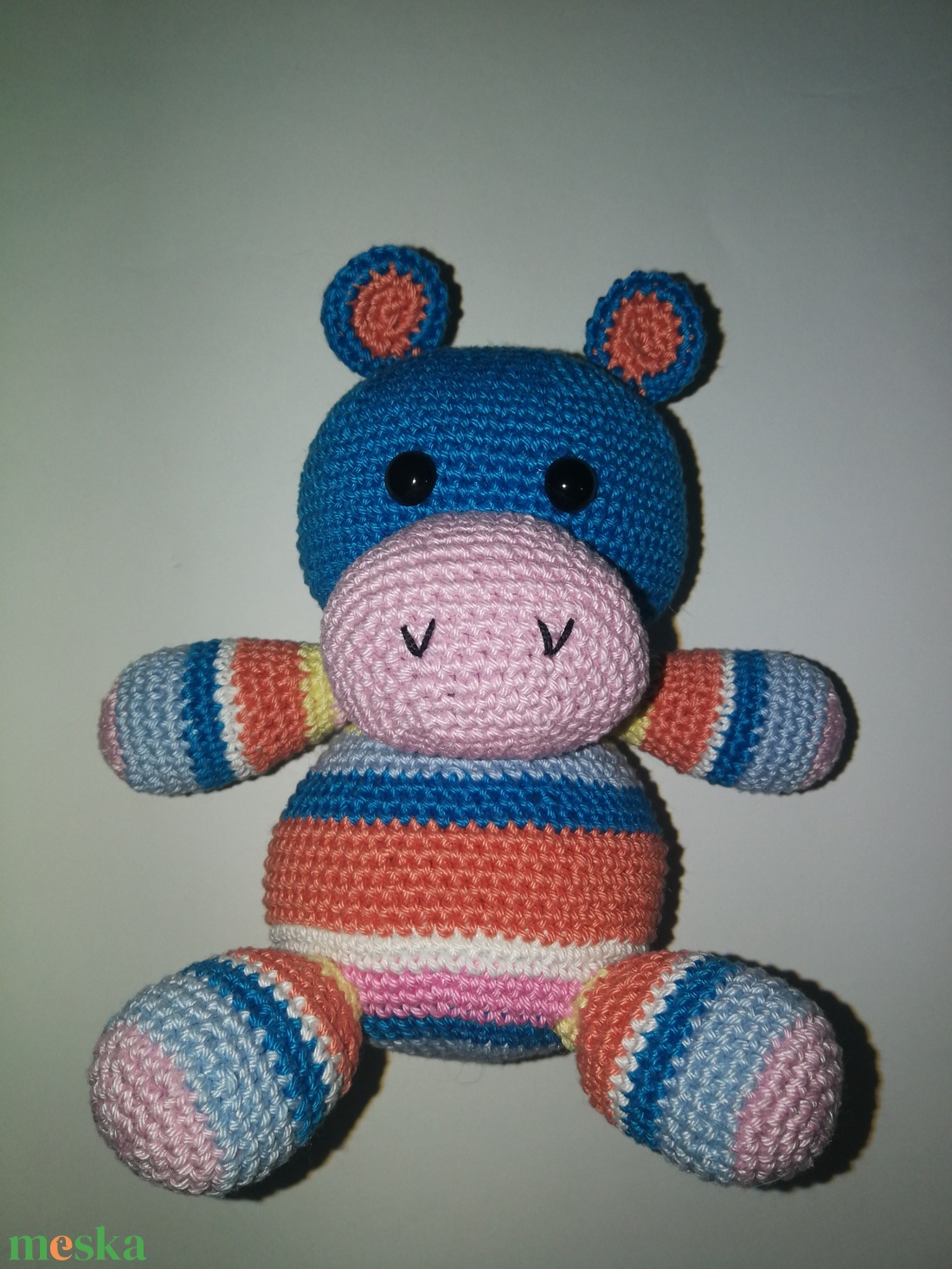 Horgolt vidám csíkos Vizoló _Amigurumi figura - játék & sport - plüssállat & játékfigura - más figura - Meska.hu Horgolt vidám csíkos Vizoló _Amigurumi figura - játék & sport - plüssállat & játékfigura - más figura - Meska.hu
