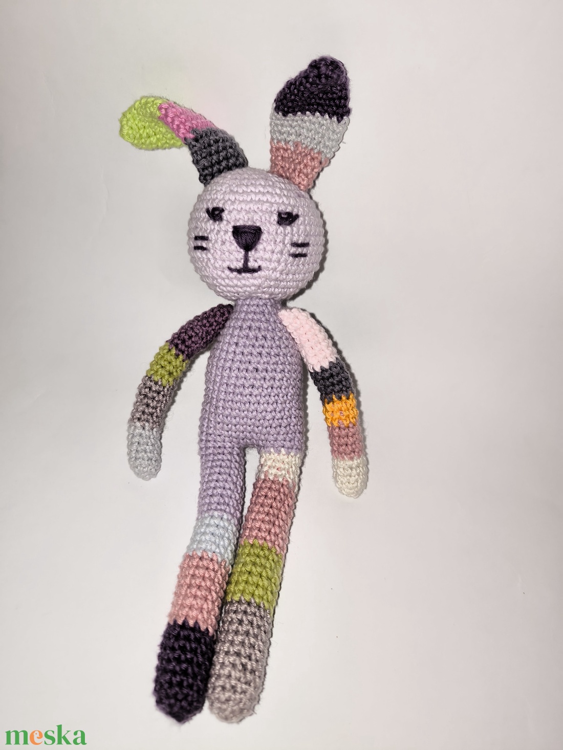 Csíkos színes nyuszifiú_Amigurumi figura - játék & sport - plüssállat & játékfigura - nyuszi - Meska.hu Csíkos színes nyuszifiú_Amigurumi figura - játék & sport - plüssállat & játékfigura - nyuszi - Meska.hu