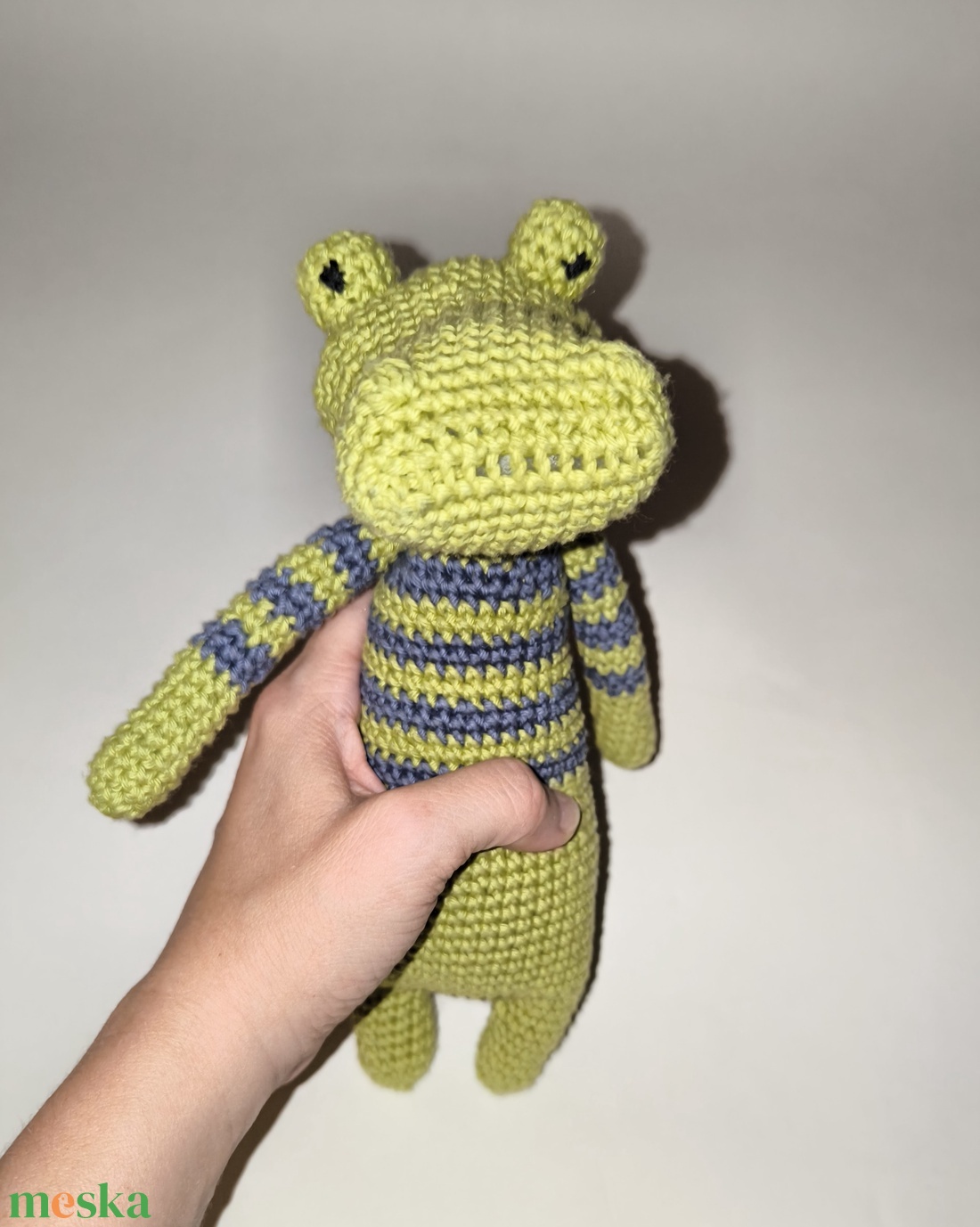 Zöld krokodil_Amigurumi figura - játék & sport - plüssállat & játékfigura - más figura - Meska.hu Zöld krokodil_Amigurumi figura - játék & sport - plüssállat & játékfigura - más figura - Meska.hu
