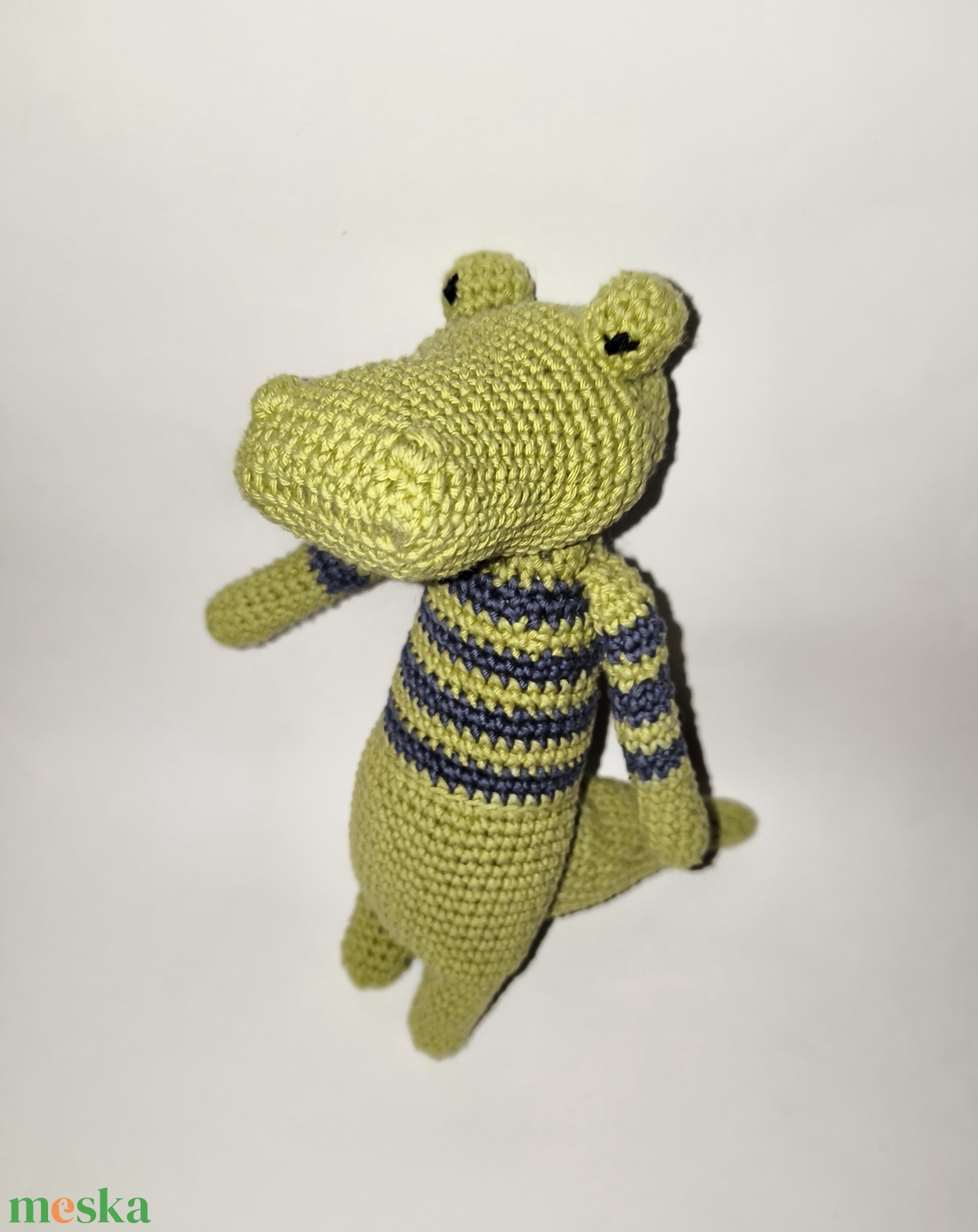 Zöld krokodil_Amigurumi figura - játék & sport - plüssállat & játékfigura - más figura - Meska.hu Zöld krokodil_Amigurumi figura - játék & sport - plüssállat & játékfigura - más figura - Meska.hu
