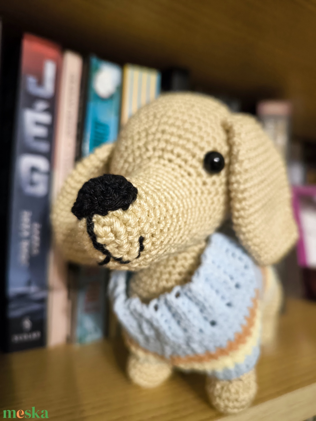 Barna tacskó_kiskutya_Amigurumi figura - játék & sport - plüssállat & játékfigura - kutya - Meska.hu