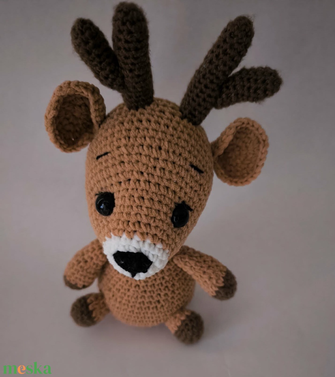 Szarvas_Amigurumi figura, alvóka - játék & sport - plüssállat & játékfigura - plüss mesefigurák - Meska.hu