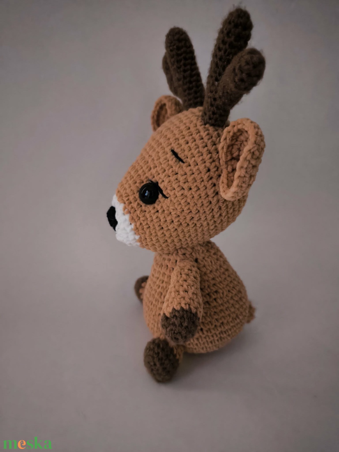 Szarvas_Amigurumi figura, alvóka - játék & sport - plüssállat & játékfigura - plüss mesefigurák - Meska.hu