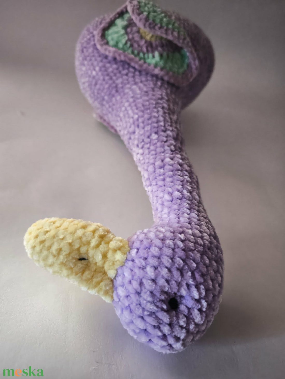 Puha lila liba _Amigurumi figura, alvóka, dísz - játék & sport - plüssállat & játékfigura - madár - Meska.hu